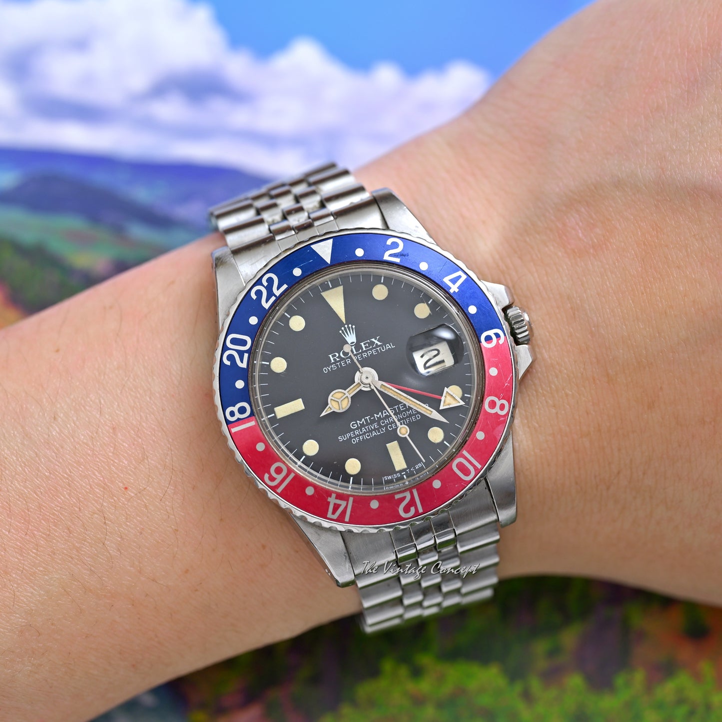 Rolex Steel GMT-Master Pepsi Matte Dial w/ Jubilee Bracelet Ref. 1675