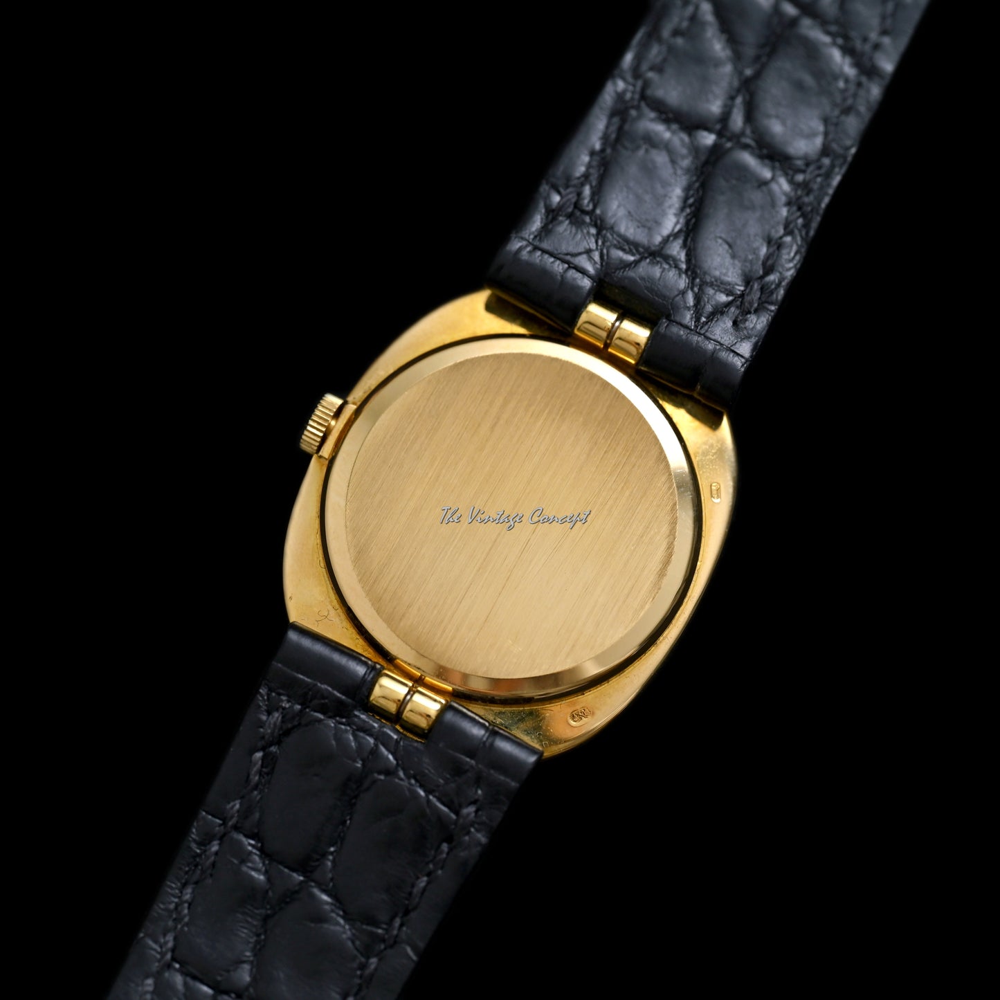 Patek Philippe 18K Yellow Gold Ellipse Beyer Blue Dial Manual Wind w/ Box & paper Ref. 3848J