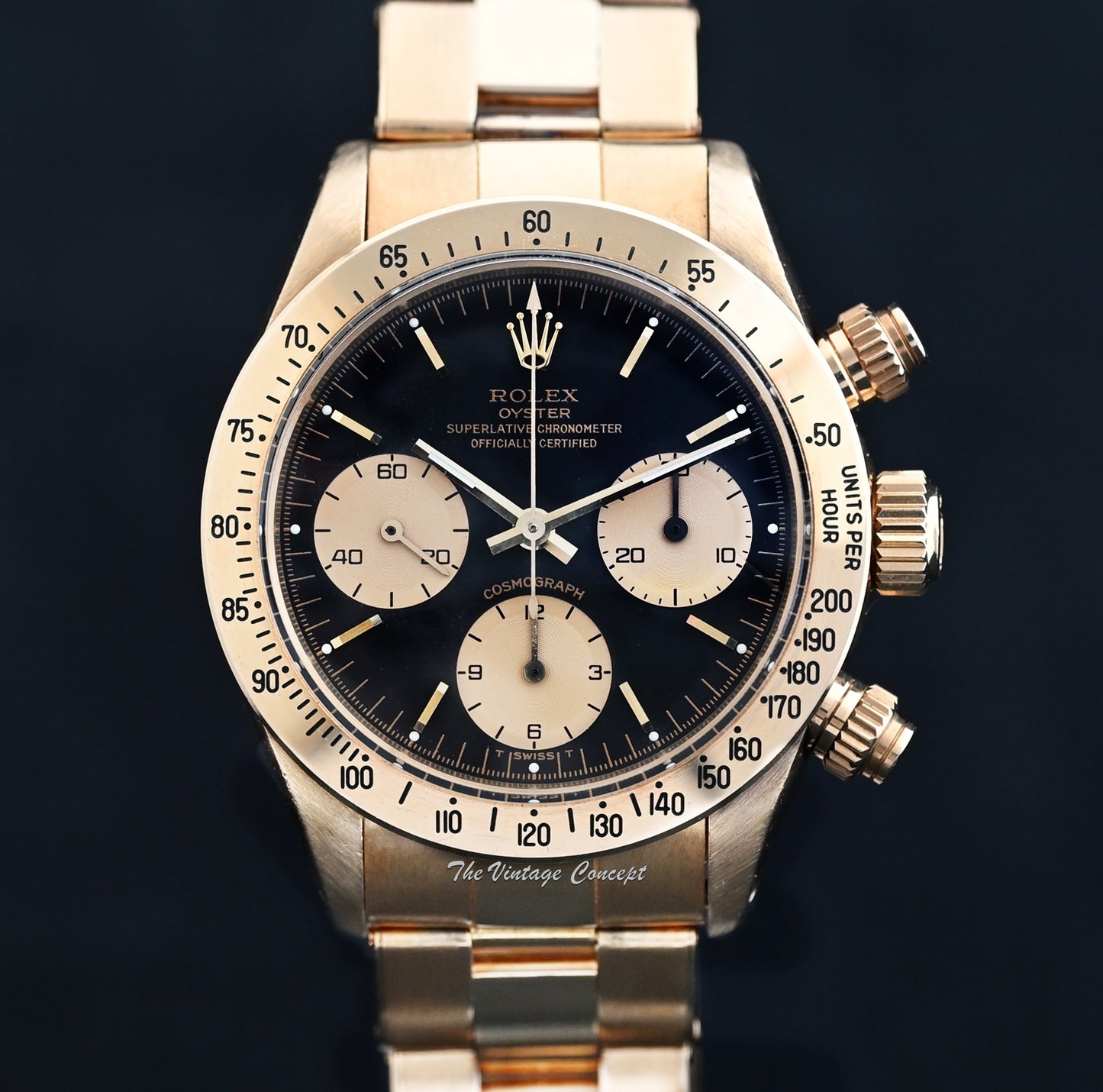 Rolex 18K Yellow Gold Daytona Black Dial 6265