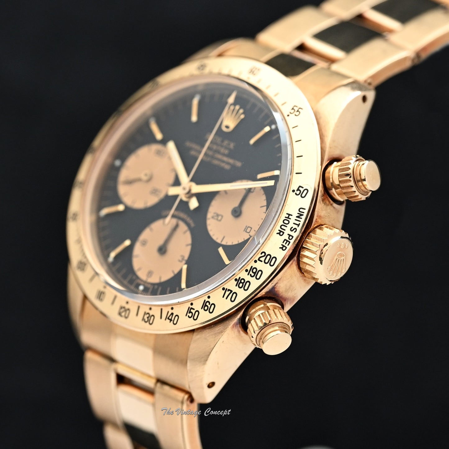 Rolex 18K Yellow Gold Daytona Black Dial 6265