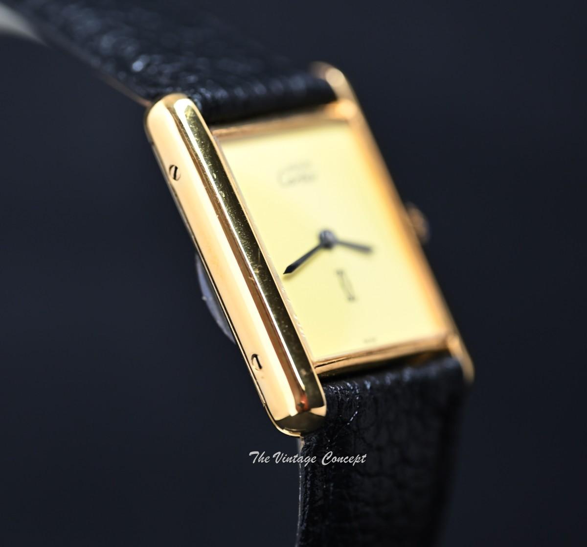 Must De Cartier Vermeil Gold Plated Silver Creamy Dial Manual Wind  (SOLD)