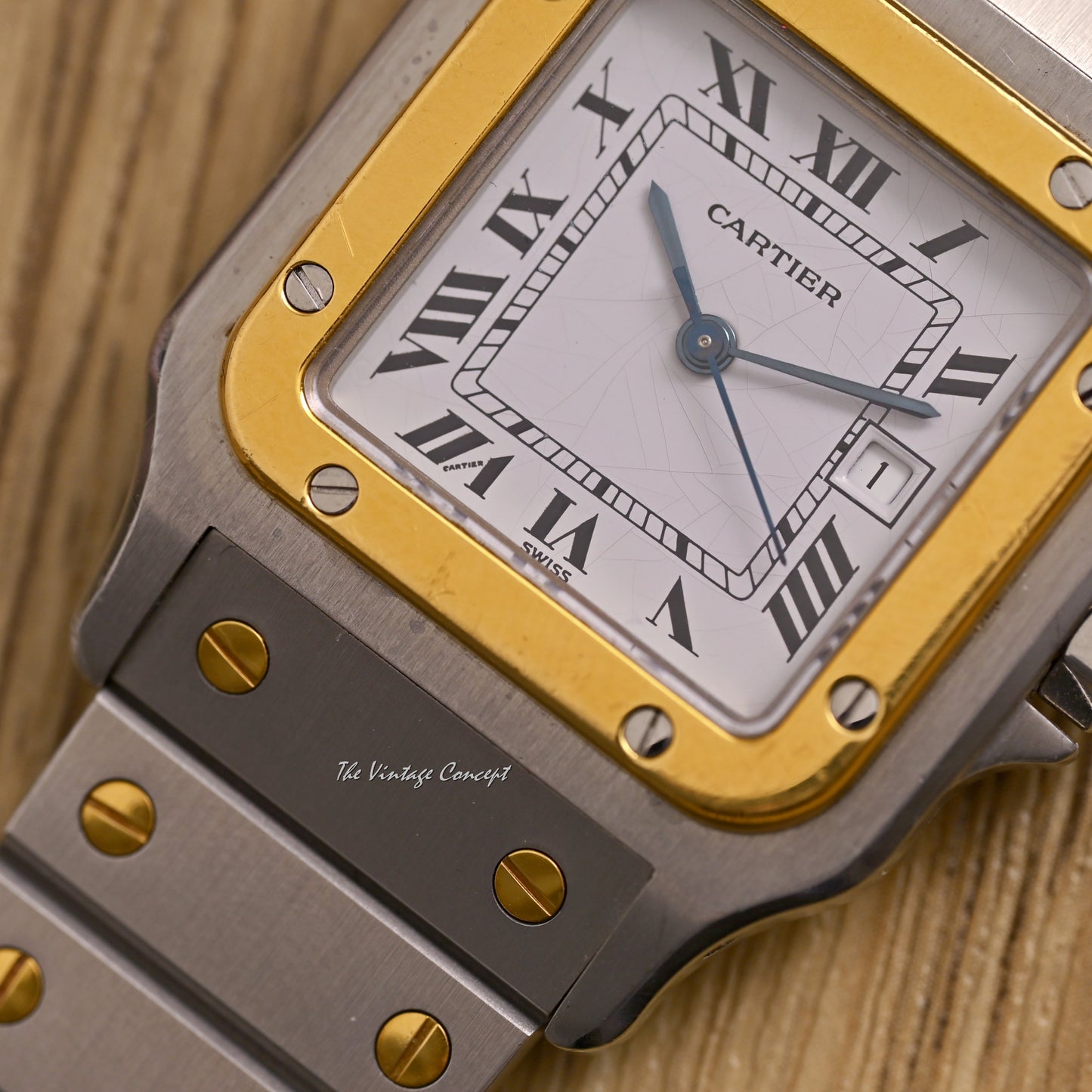 Cartier Two-Tones Santos Carree Date Automatic Ref. 2961