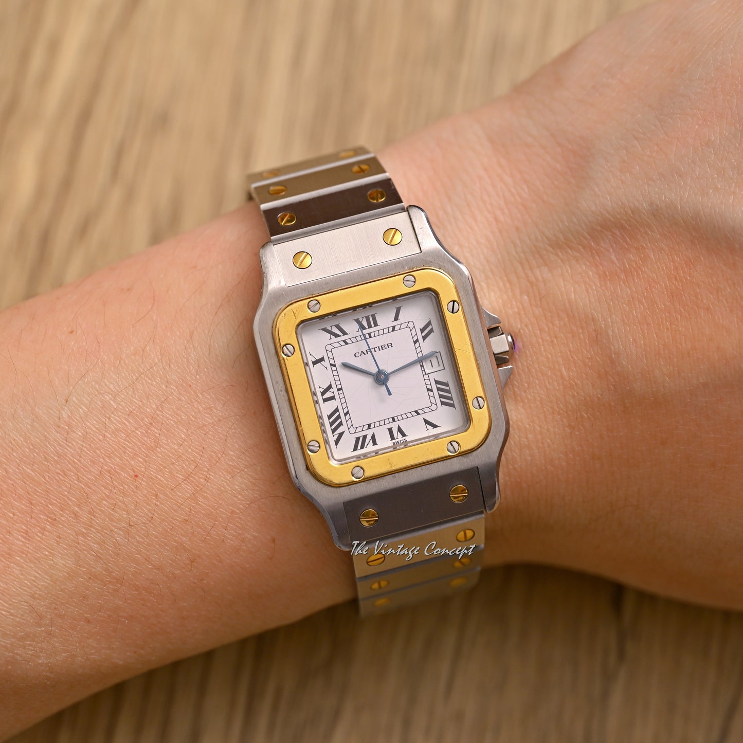 Cartier Two-Tones Santos Carree Date Automatic Ref. 2961