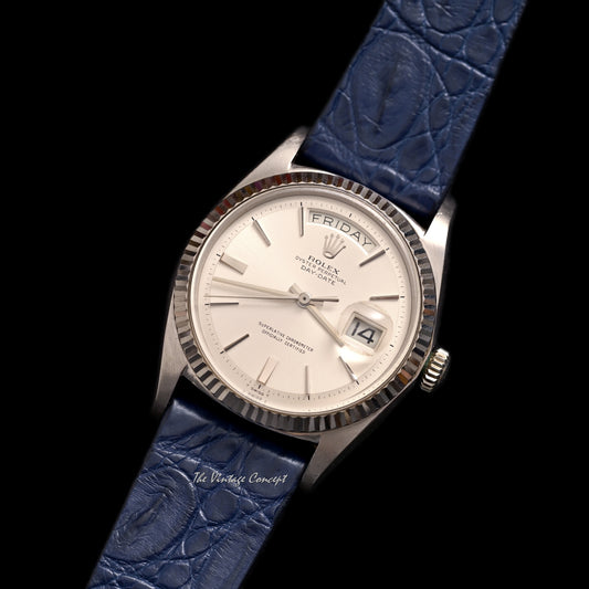 Rolex 18K White Gold Day-Date Silver Dial Ref. 1803 (Head Only)