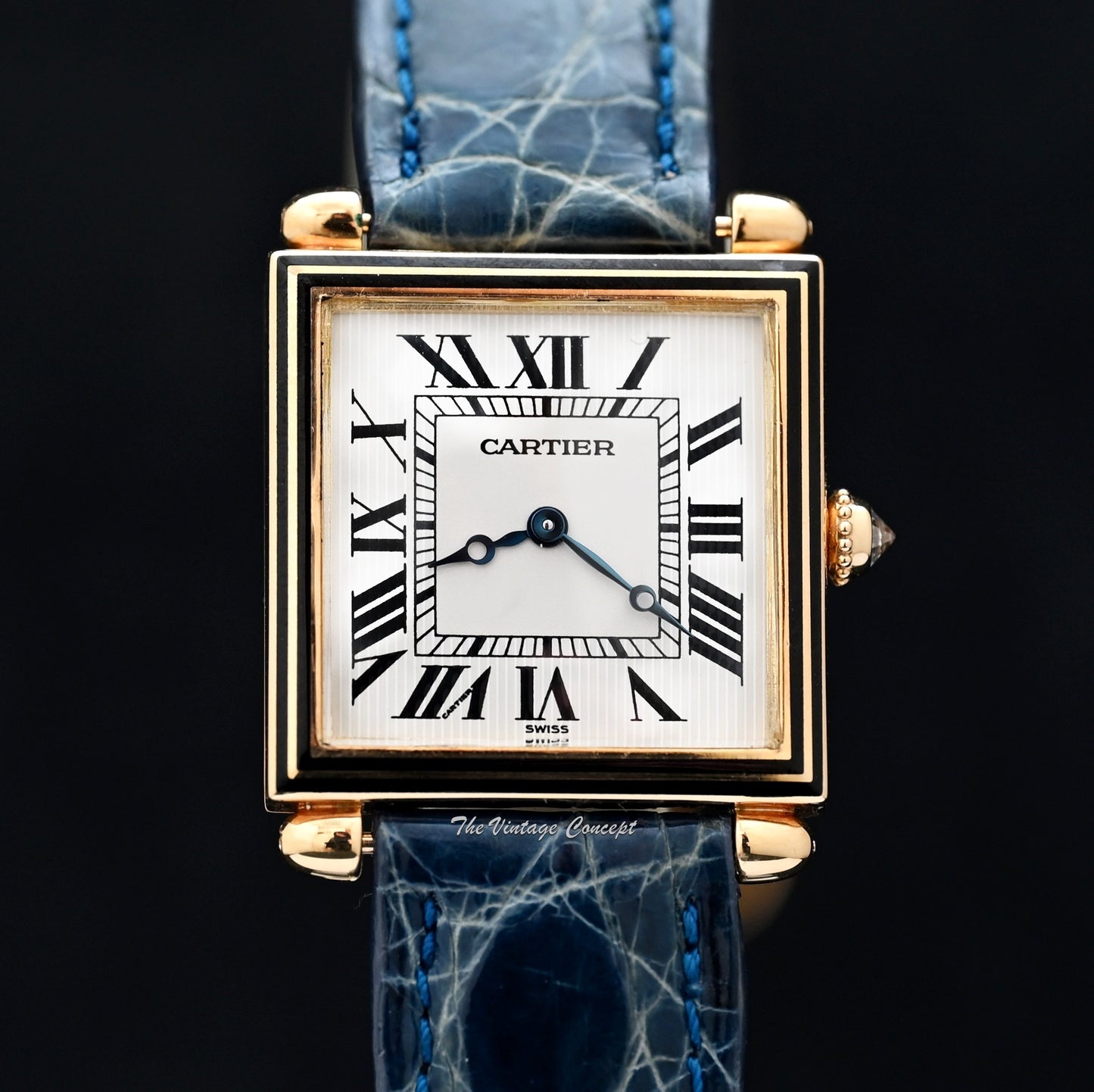 Cartier 18K Yellow Gold 1630 Quartz Tank Obus