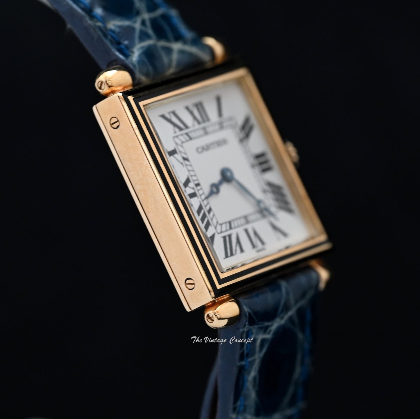 Cartier 18K Yellow Gold 1630 Quartz Tank Obus