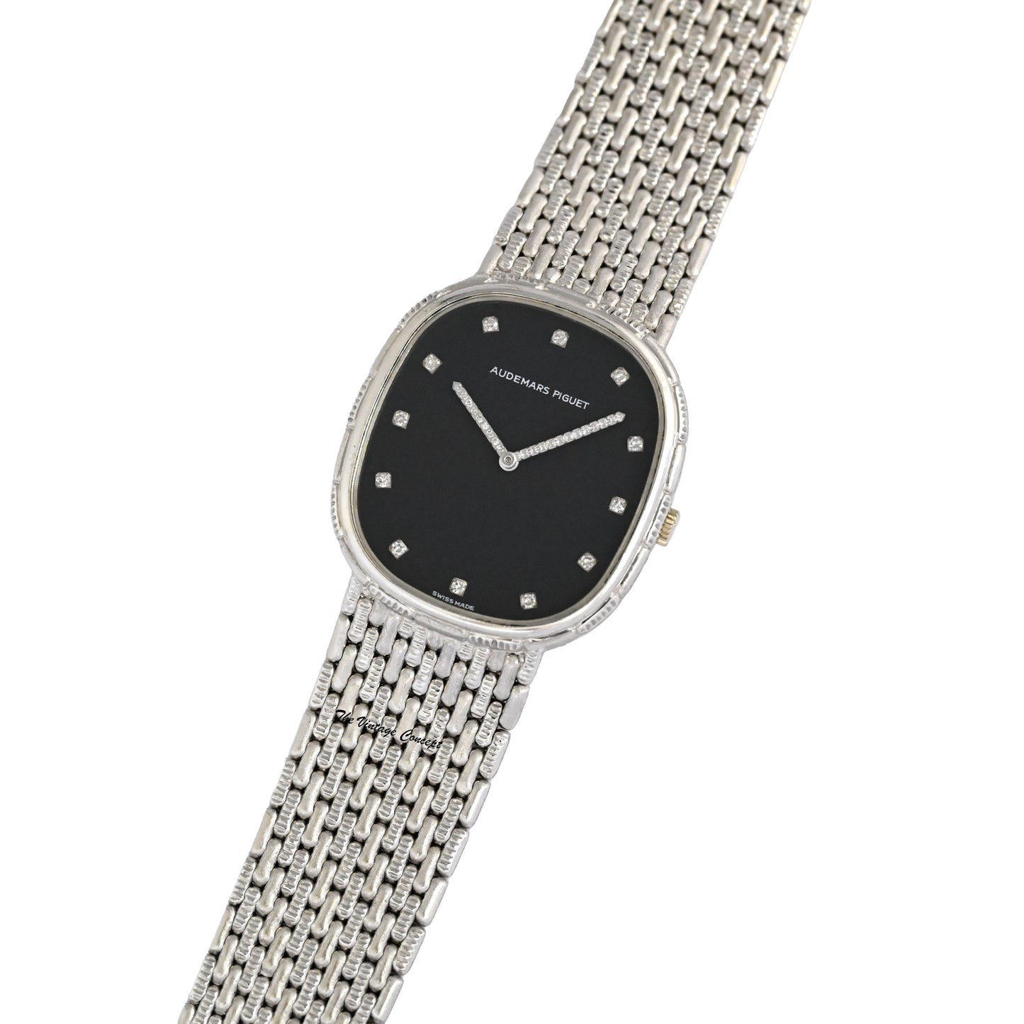 Audemars Piguet 18K White Gold Black Dial Diamond Manual