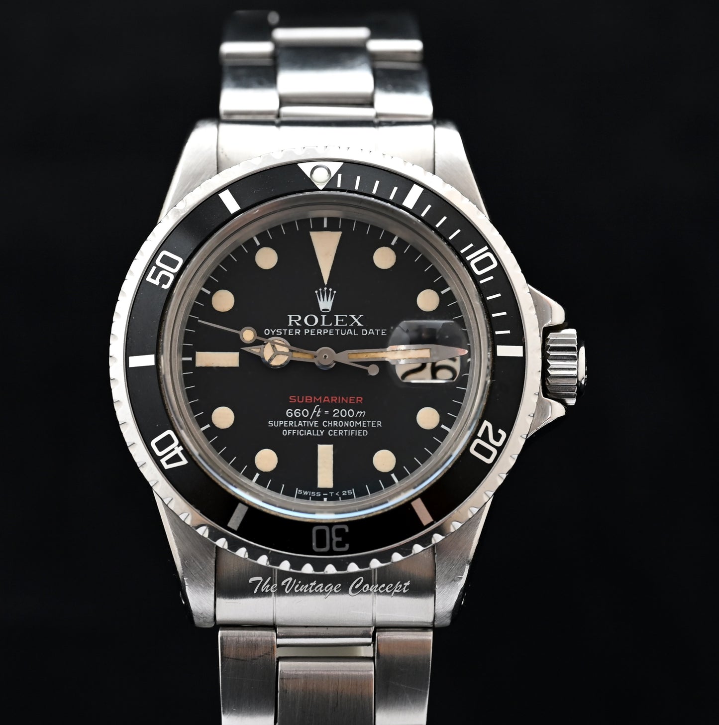 Rolex Steel Submariner Single Red Matte Dial 1680