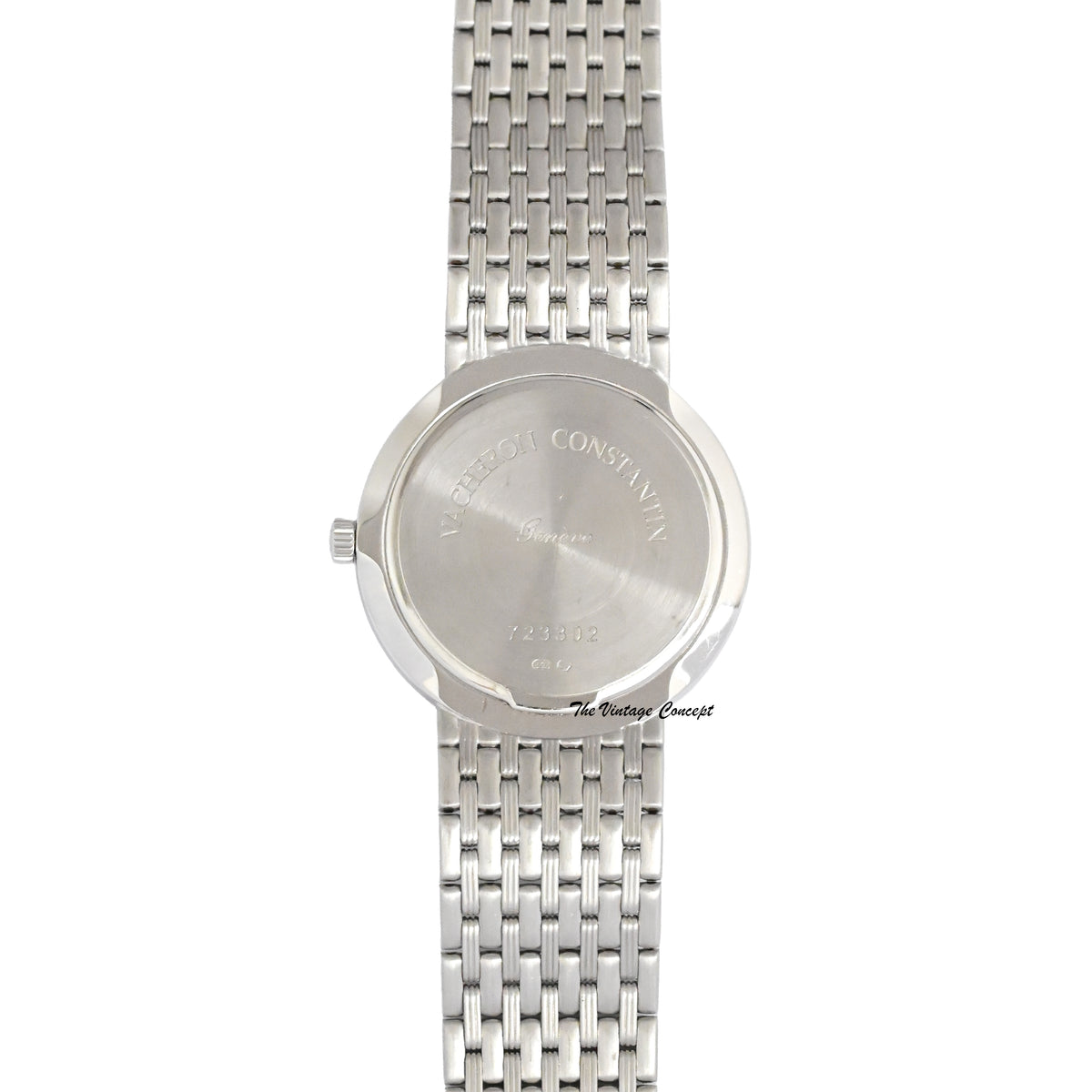 Vacheron  Constantin 18K White Gold Manual Bracelet Watch Diamond indexes