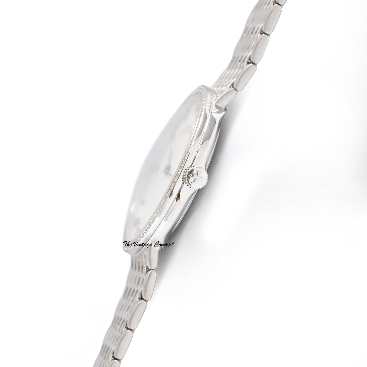 Vacheron  Constantin 18K White Gold Manual Bracelet Watch Diamond indexes