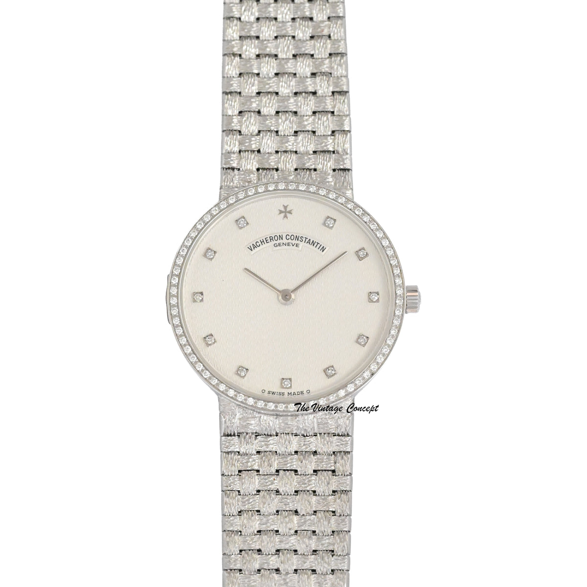 Vacheron Constantin Patrimony 18K White Gold Diamond Set