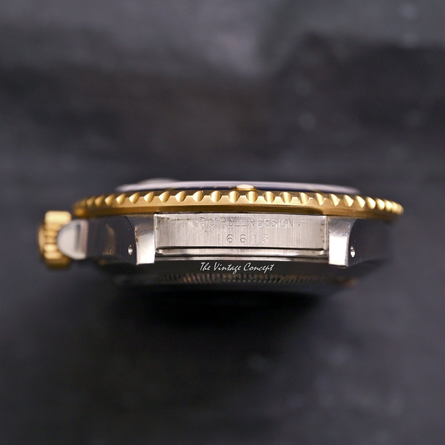 Rolex Two-Tone Submariner Gold Dial with Sapphire & Diamond Indexes Ref. 16613