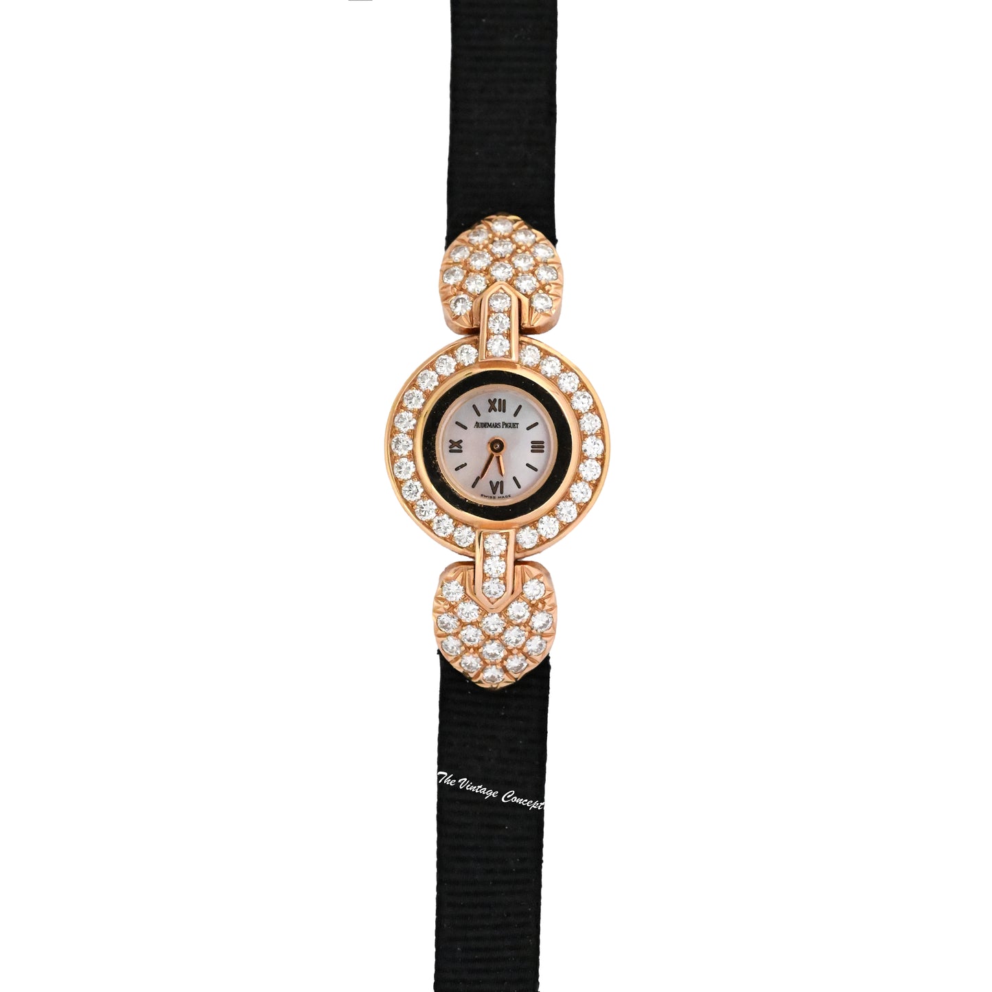 Audemars Piguet 18K Yellow Gold Diamond Seiling Box & Paper