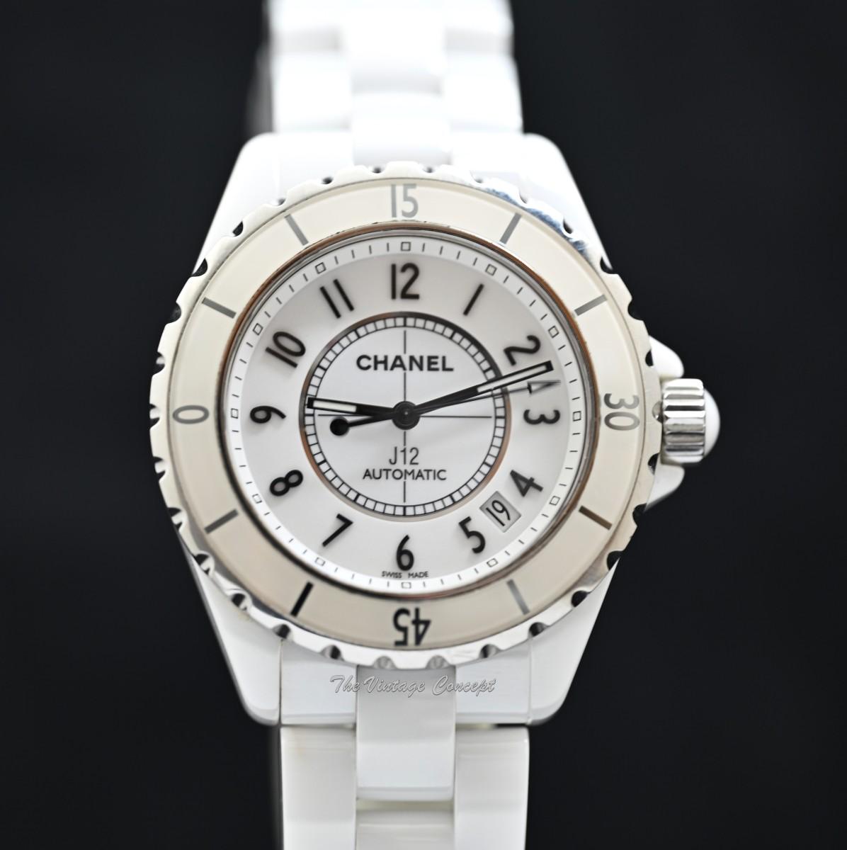 Chanel 38mm White J12 Highly Resistant Ceramic Automatic Watch