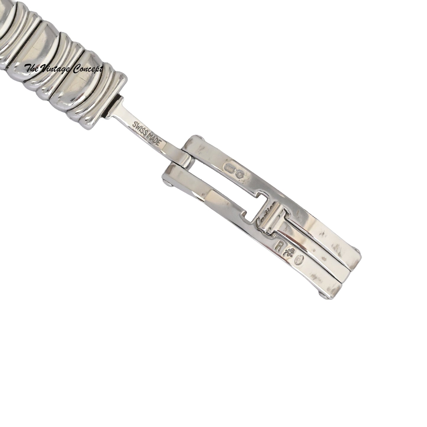 Cartier 18K White Gold Baignoire Mini Quartz w/ Box & Pin