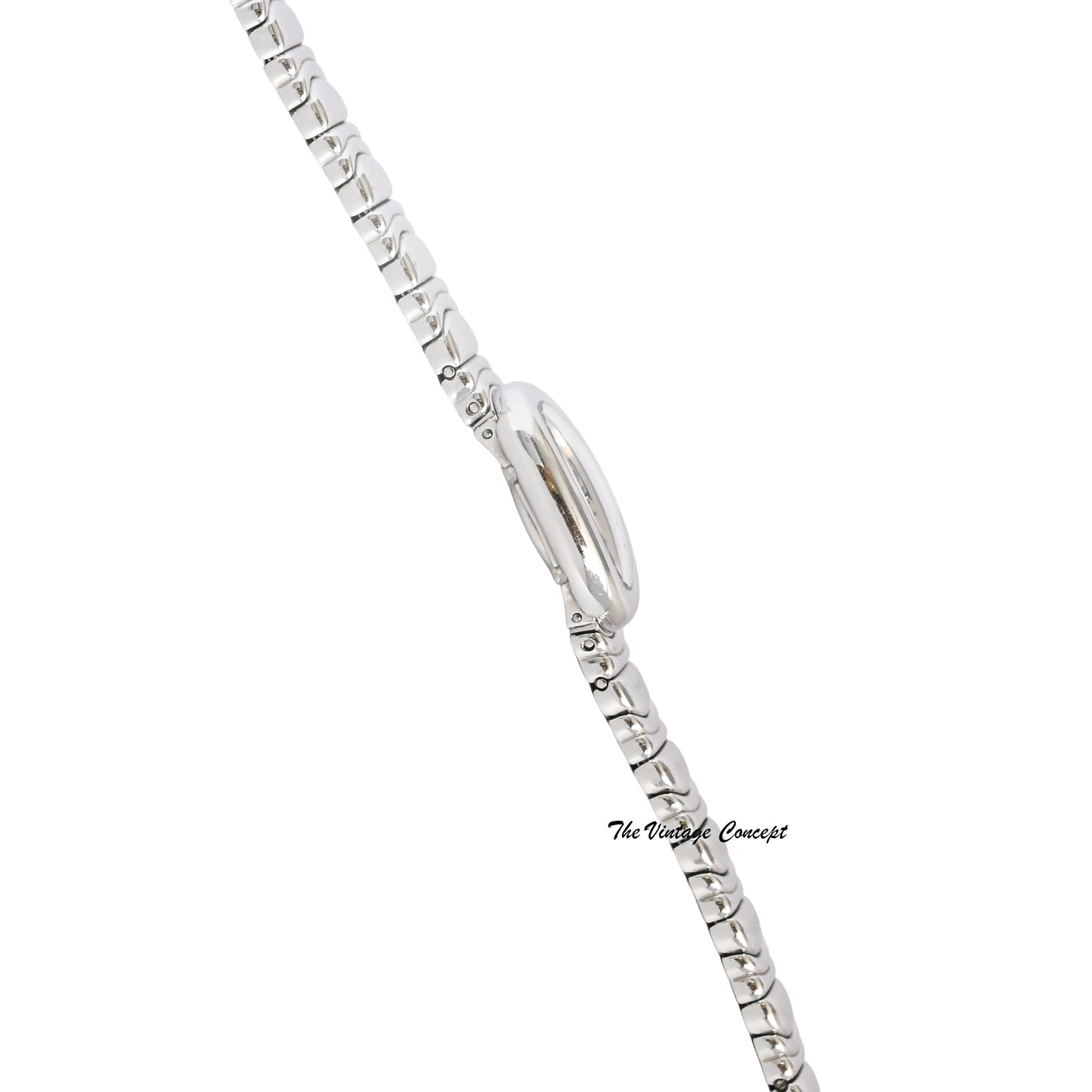 Cartier 18K White Gold Baignoire Mini Quartz w/ Box & Pin