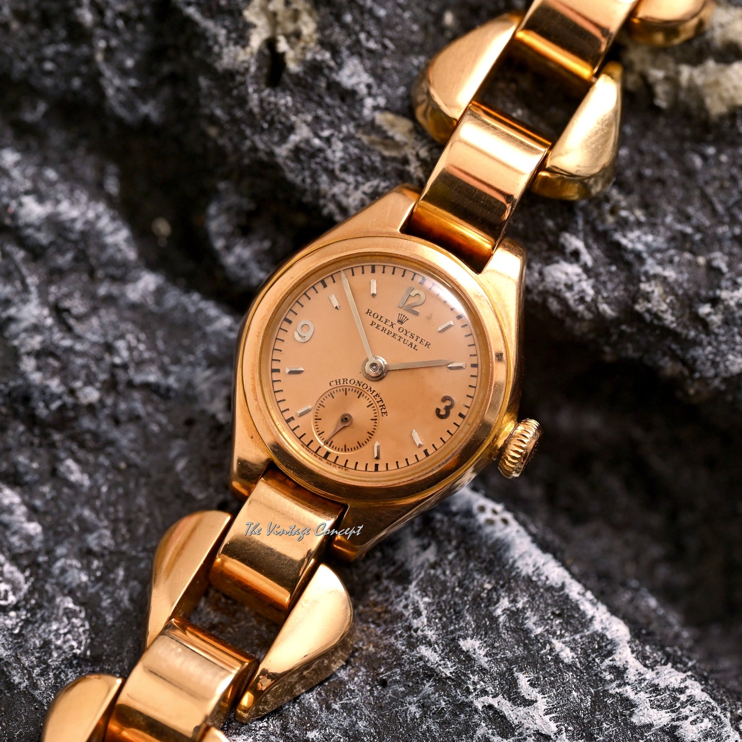 Rolex 18K Rose Gold Oyster Perpetual Chronometre Automatic w/ Box & Paper Ref. 4214