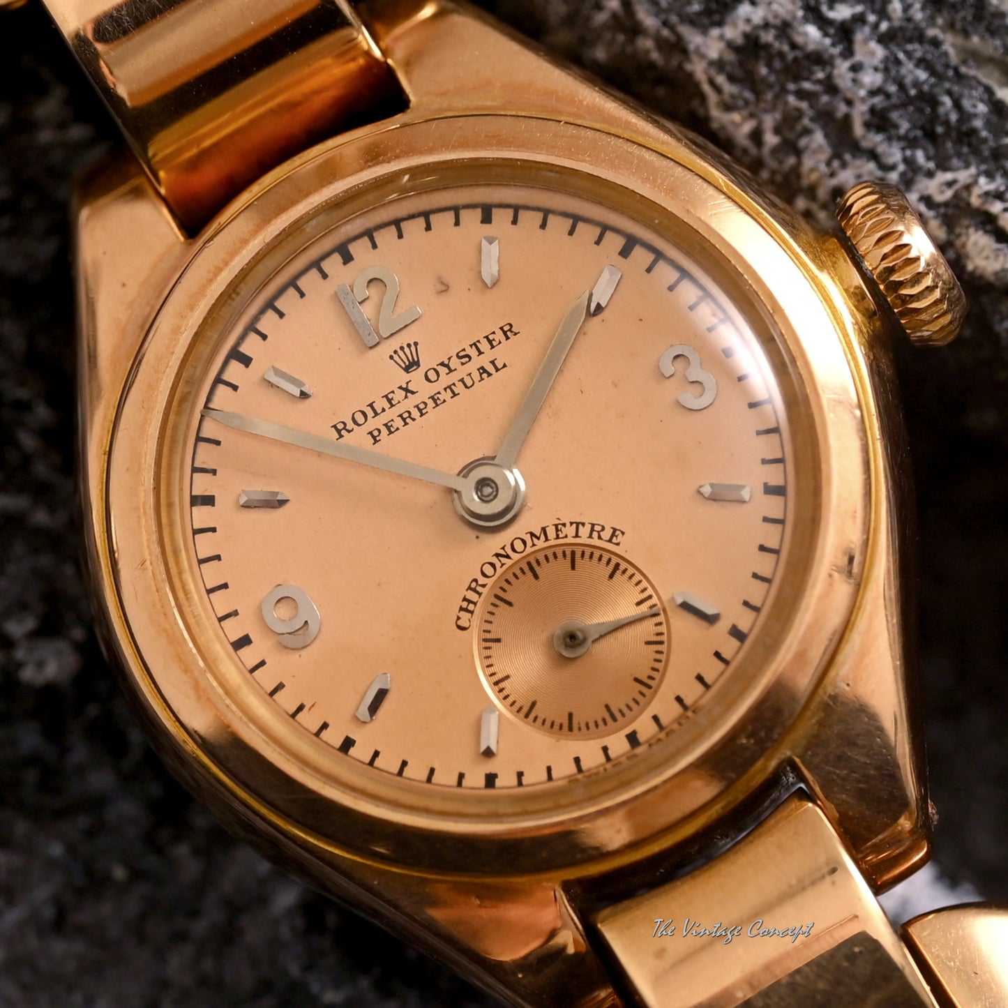 Rolex 18K Rose Gold Oyster Perpetual Chronometre Automatic w/ Box & Paper Ref. 4214