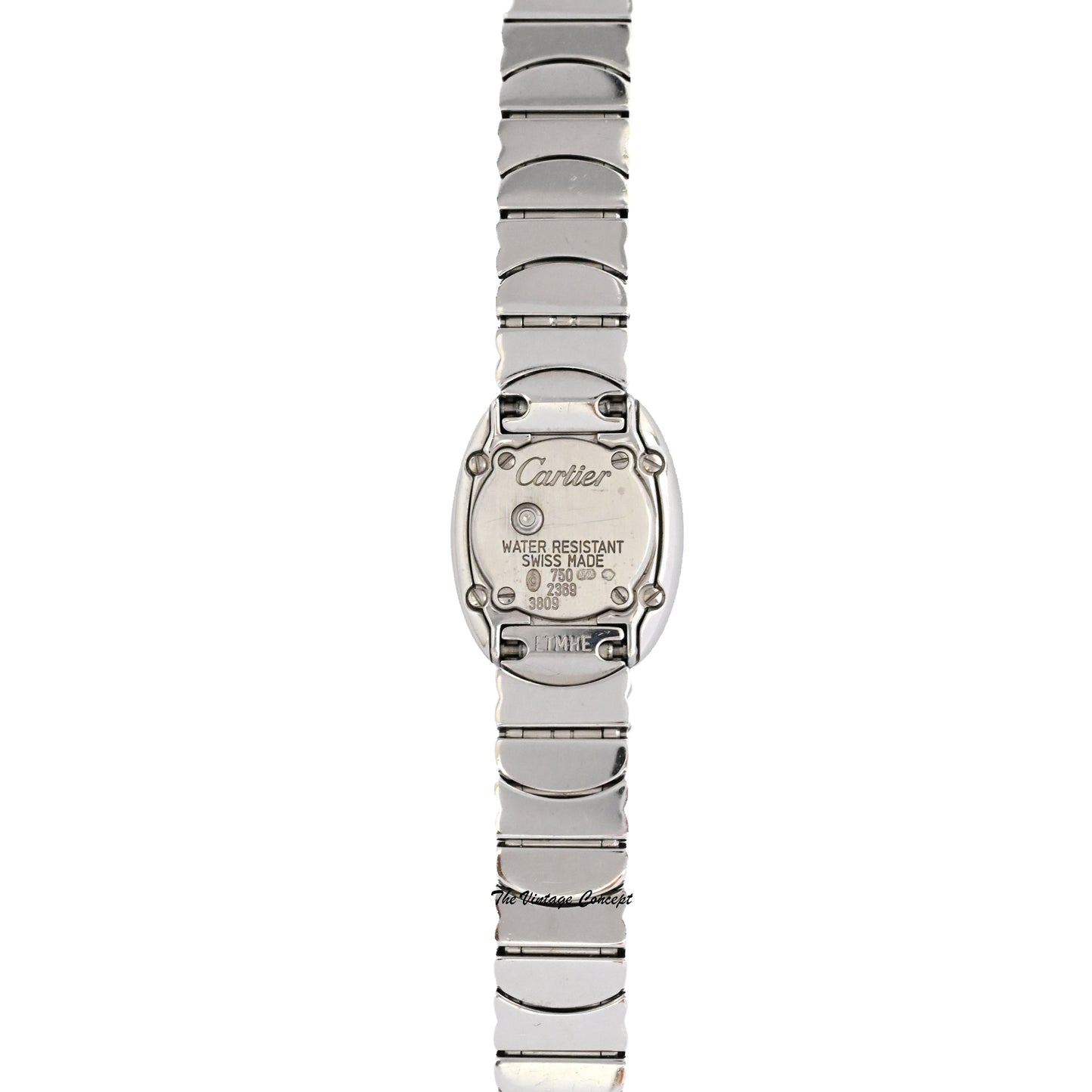 Cartier 18K White Gold Baignoire Mini Quartz w/ Box & Pin