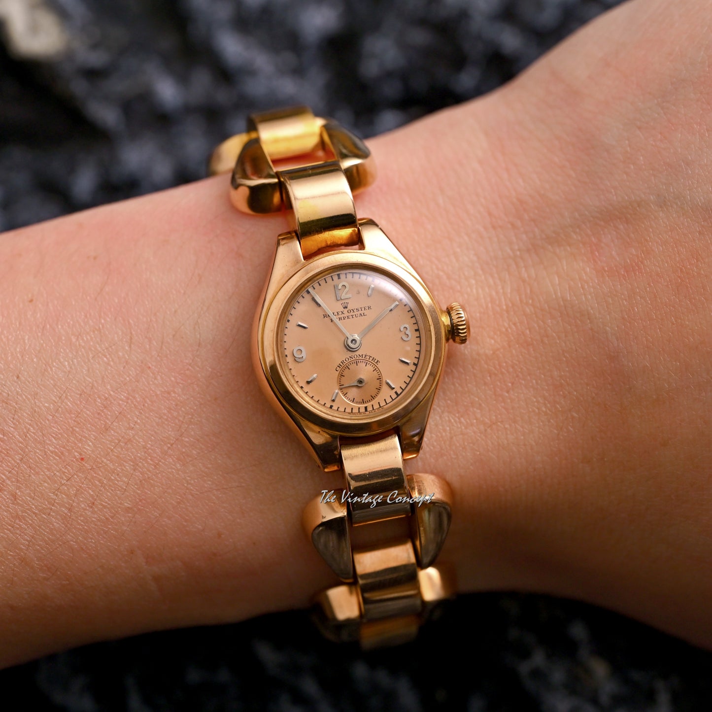 Rolex 18K Rose Gold Oyster Perpetual Chronometre Automatic w/ Box & Paper Ref. 4214