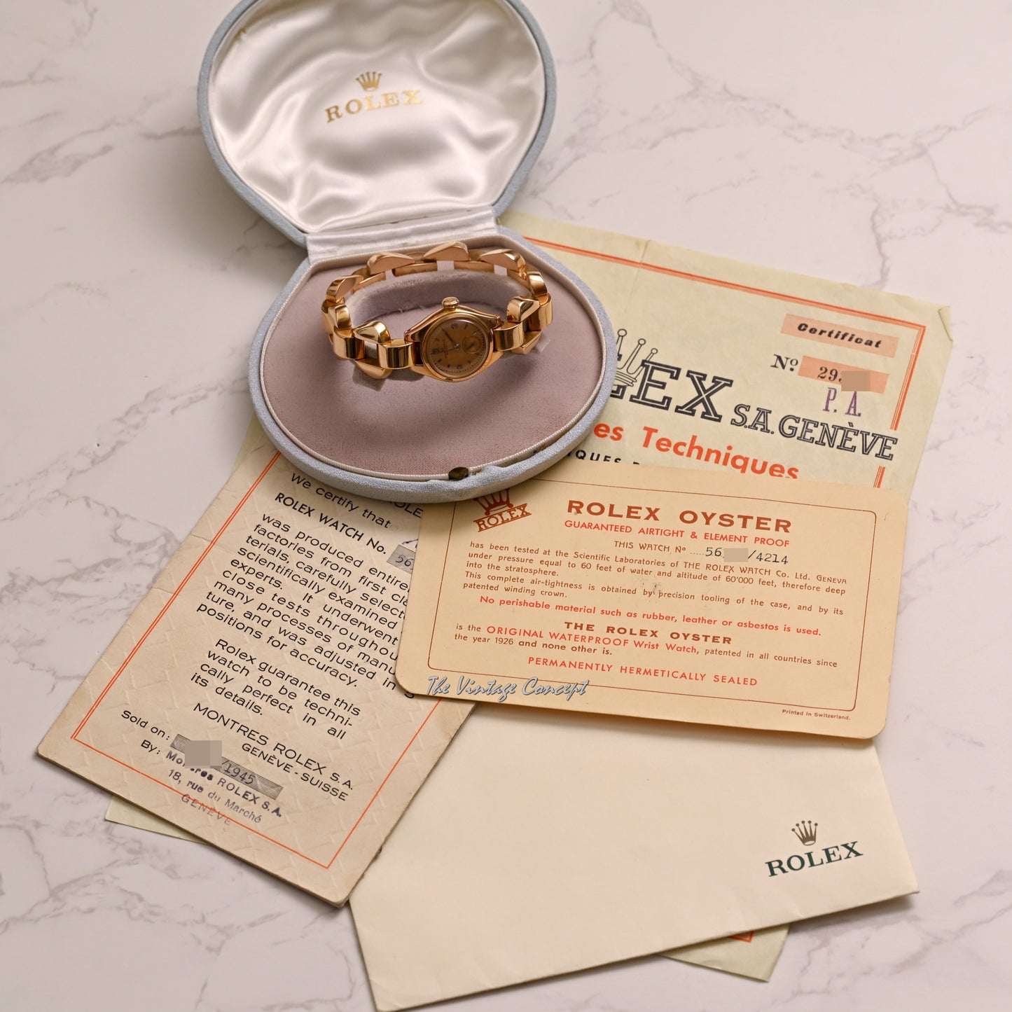 Rolex 18K Rose Gold Oyster Perpetual Chronometre Automatic w/ Box & Paper Ref. 4214