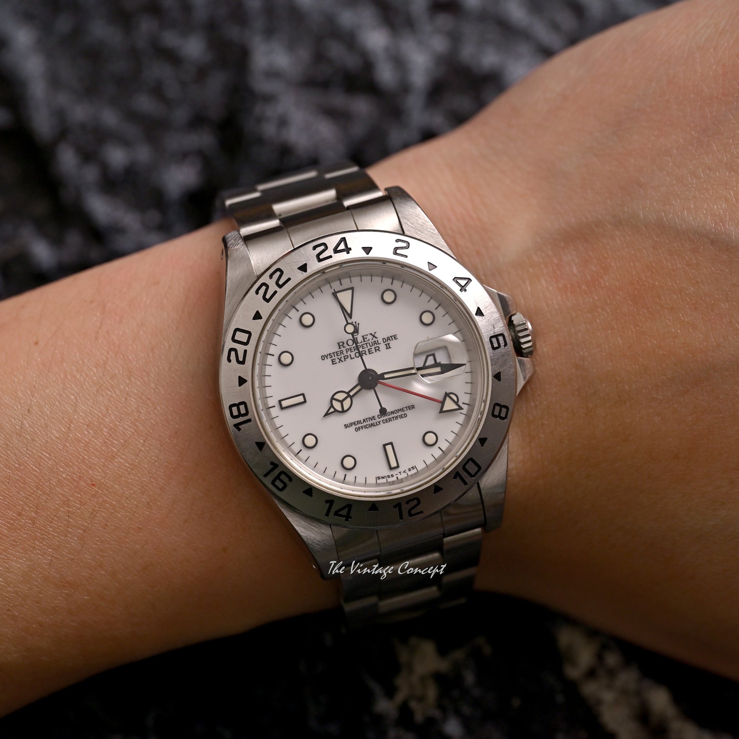 Rolex Steel Explorer II White Dial Ref. 16570