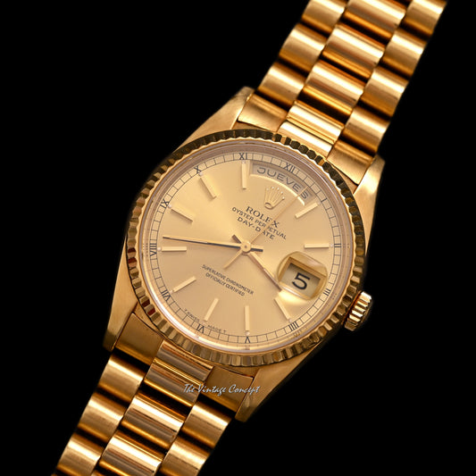 Rolex 18K Yellow Gold Day-Date Gold Dial Ref. 18238