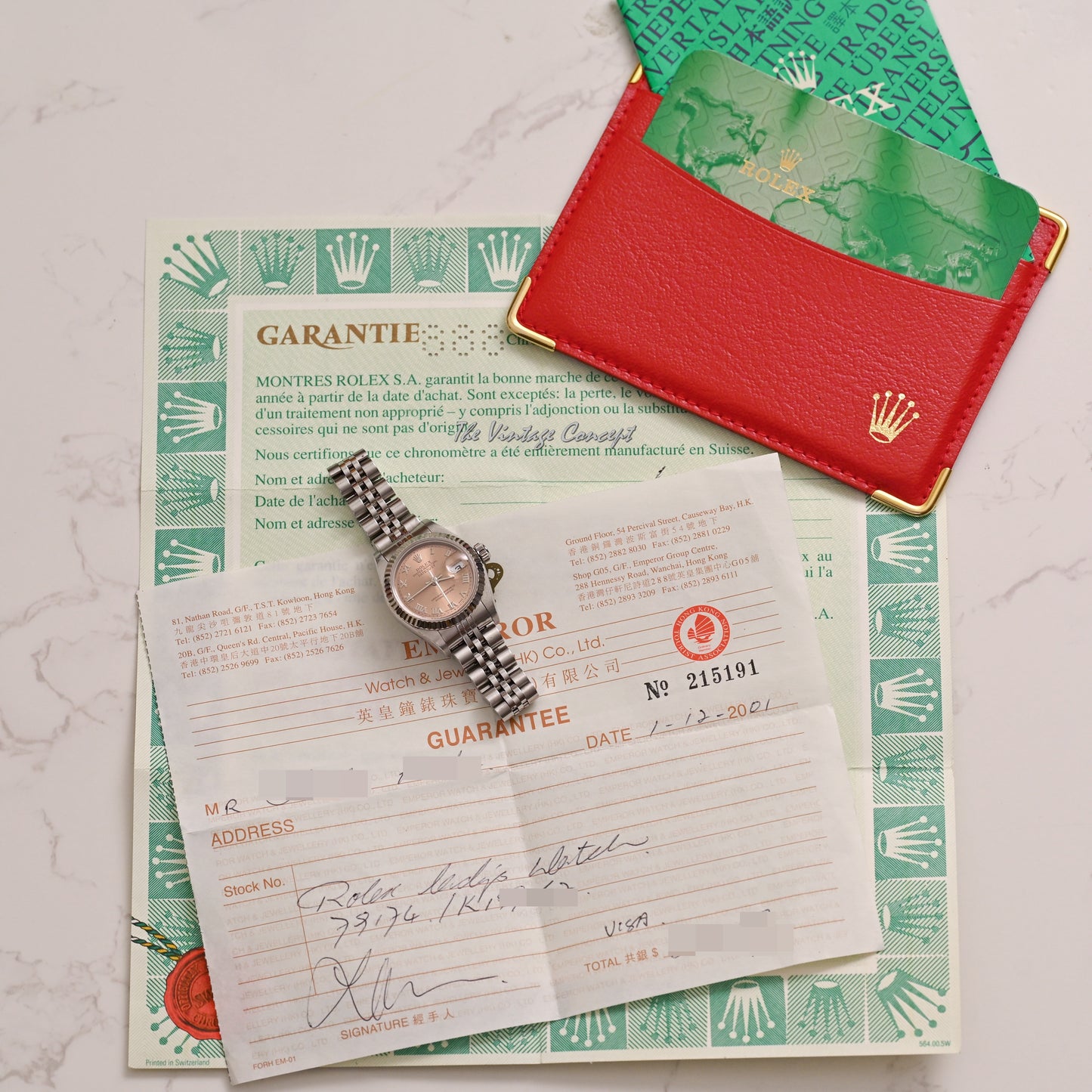 Rolex Steel Lady Datejust Salmon Dial with Roman Indexes w/ paper Ref. 79174