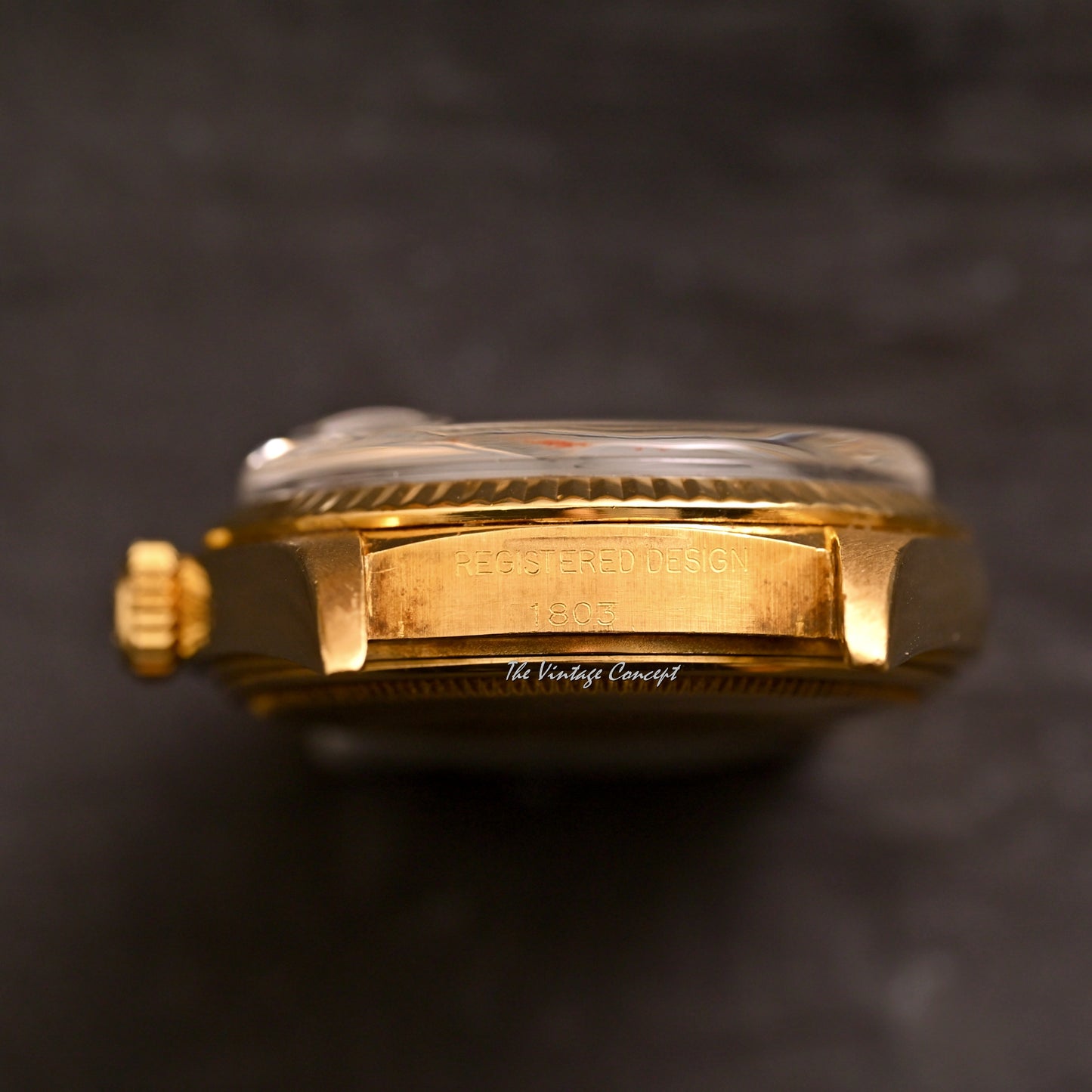 Rolex Day-Date 18K Yellow Gold Blue Sigma Dial with Diamond Indexes Ref. 1803