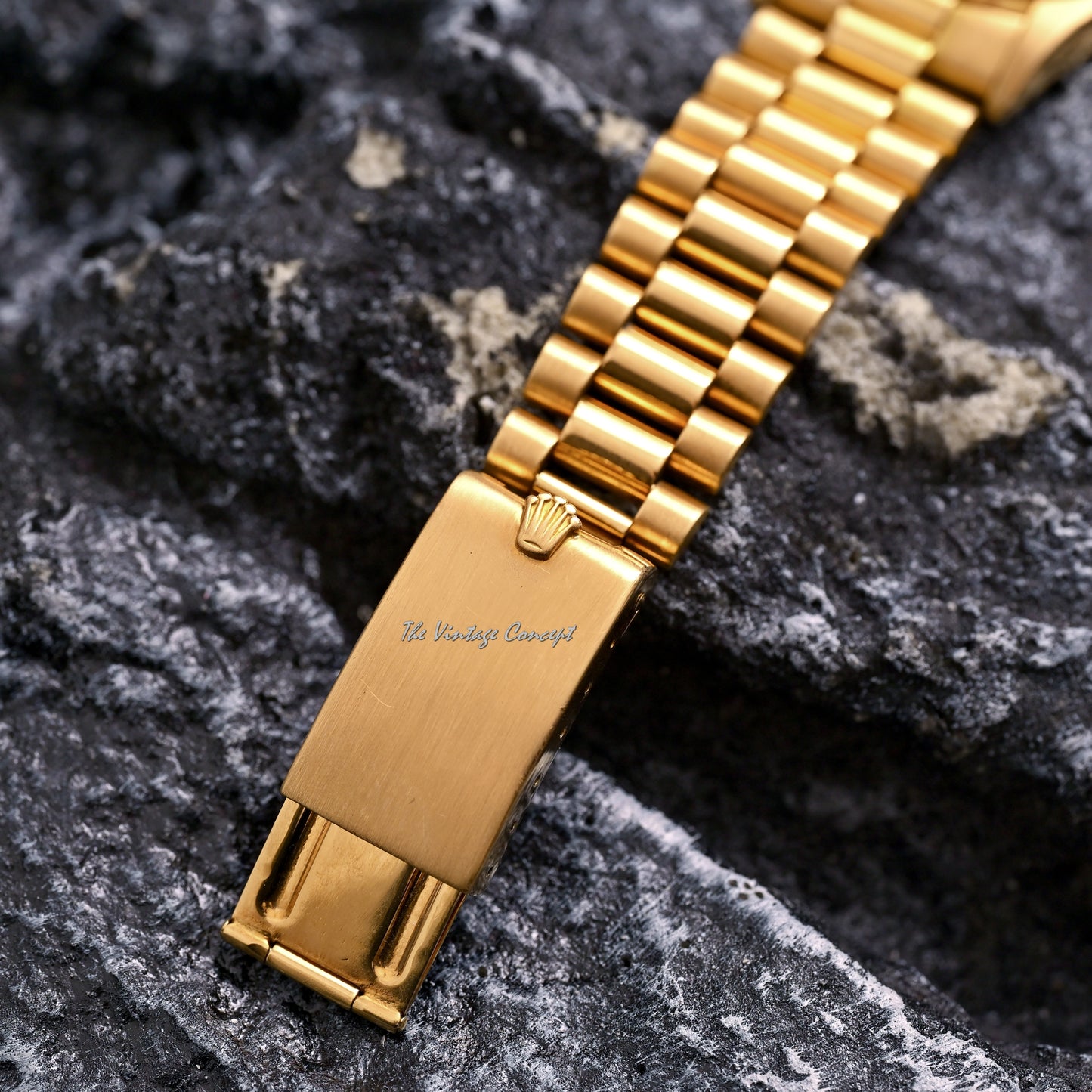 Rolex Day-Date 18K Yellow Gold Blue Sigma Dial with Diamond Indexes Ref. 1803