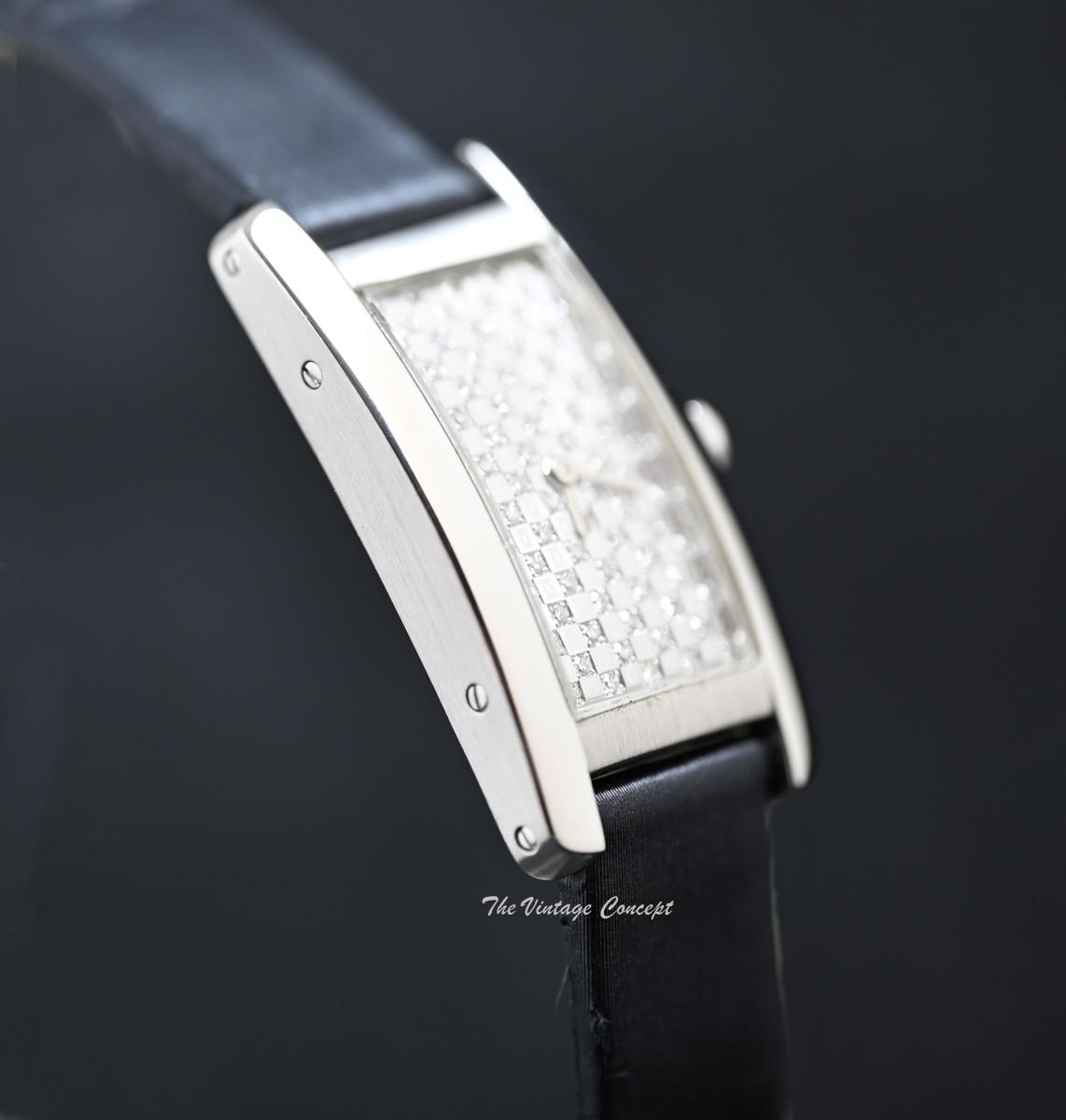 Cartier Tank Americaine 18K WG Diamond Pave Dial Quartz Ref. 2489  (SOLD)