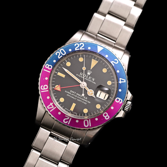 Rolex Steel GMT-Master “Pepsi” Long E Matte Dial w/ Rivet Bracelet Ref. 1675