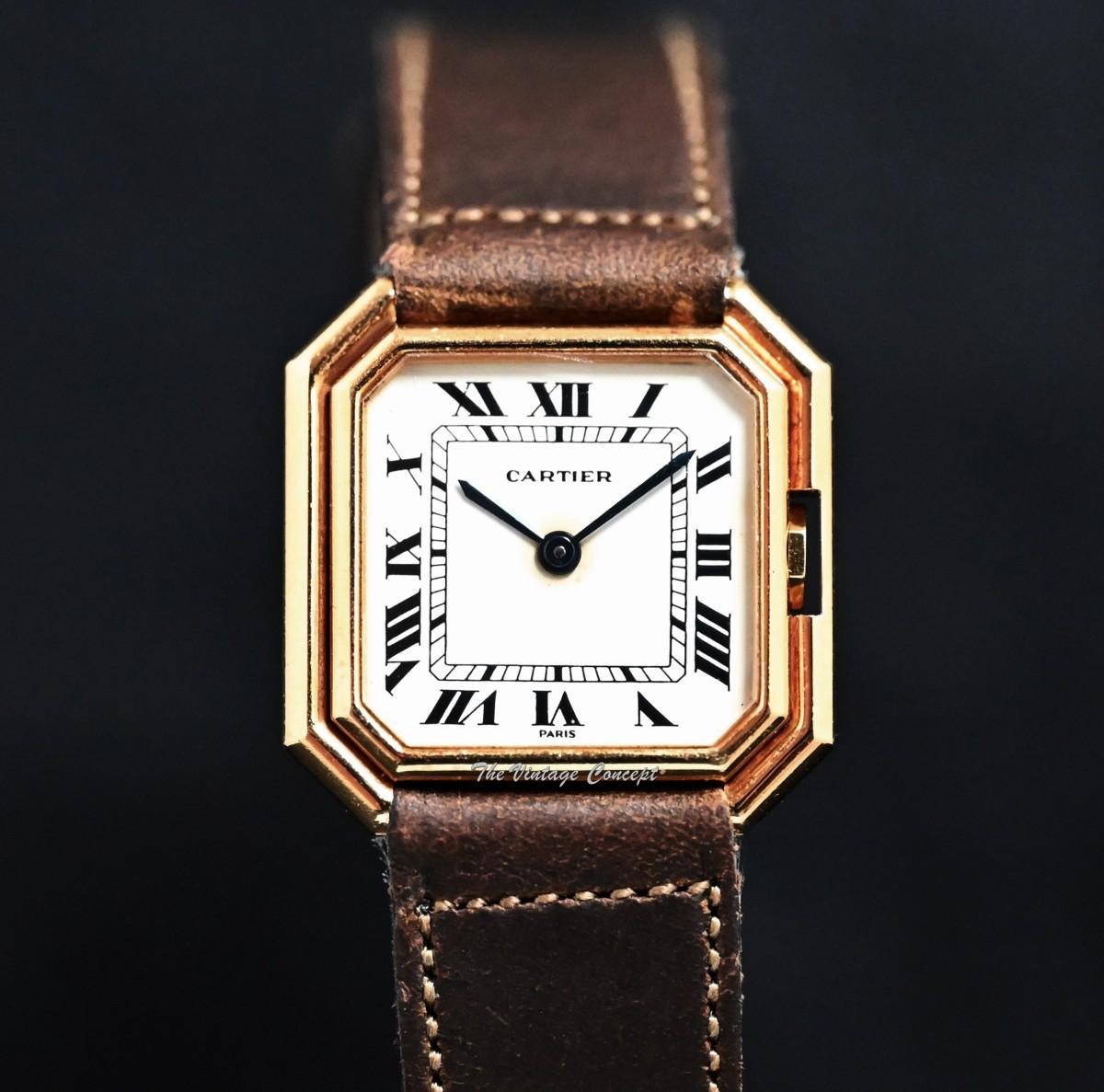 Cartier 18K YG Ceinture Manual Wind 78099 w/ Clasp Buckle