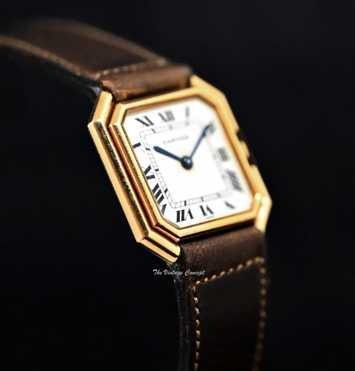 Cartier 18K YG Ceinture Manual Wind 78099 w/ Clasp Buckle