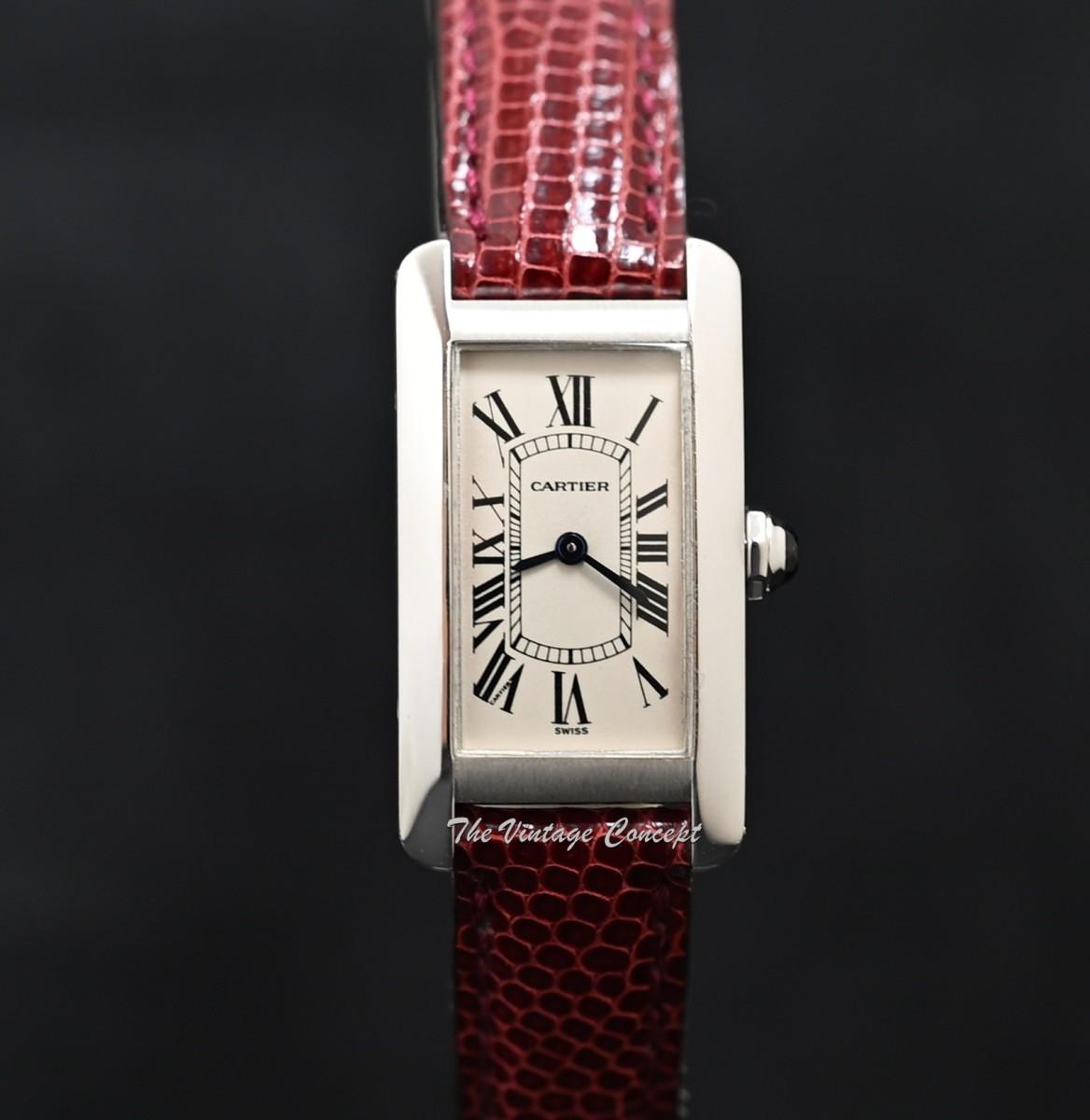 Cartier Tank Americaine 18K WG Quartz Ref. 1713 w/ Service Paper still under Cartier warranty