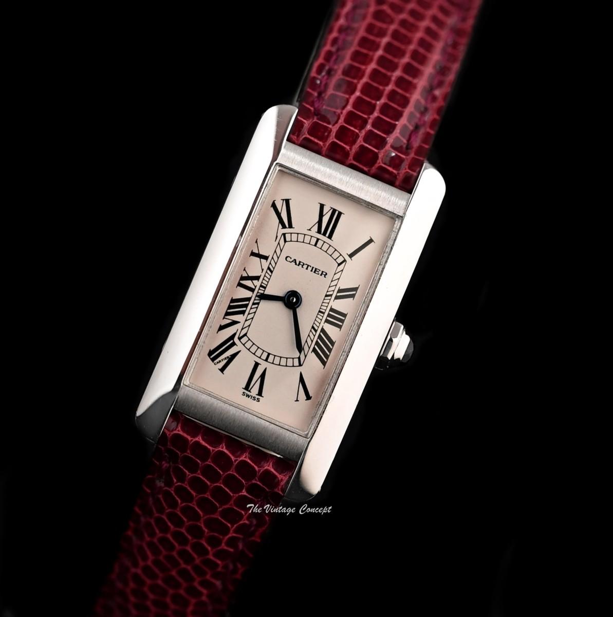 Cartier Tank Americaine 18K WG Quartz Ref. 1713 w/ Service Paper still under Cartier warranty