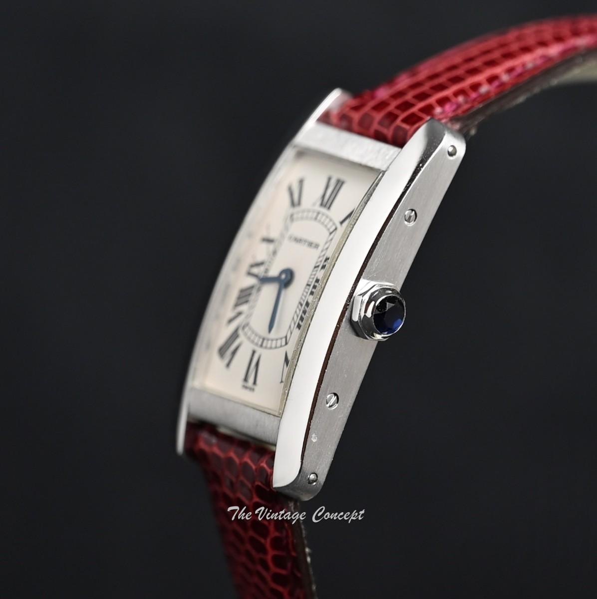 Cartier Tank Americaine 18K WG Quartz Ref. 1713 w/ Service Paper still under Cartier warranty