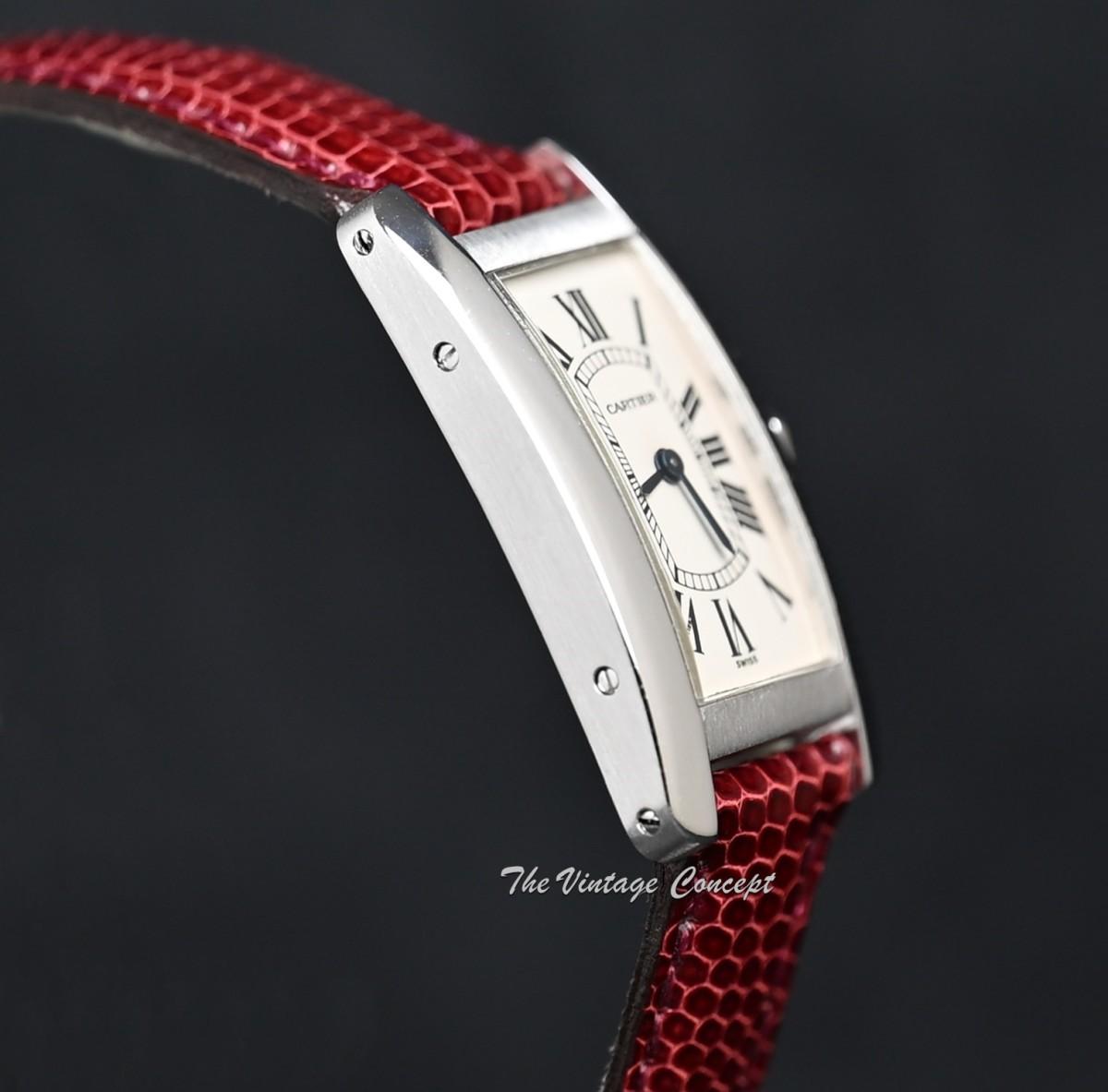 Cartier Tank Americaine 18K WG Quartz Ref. 1713 w/ Service Paper still under Cartier warranty