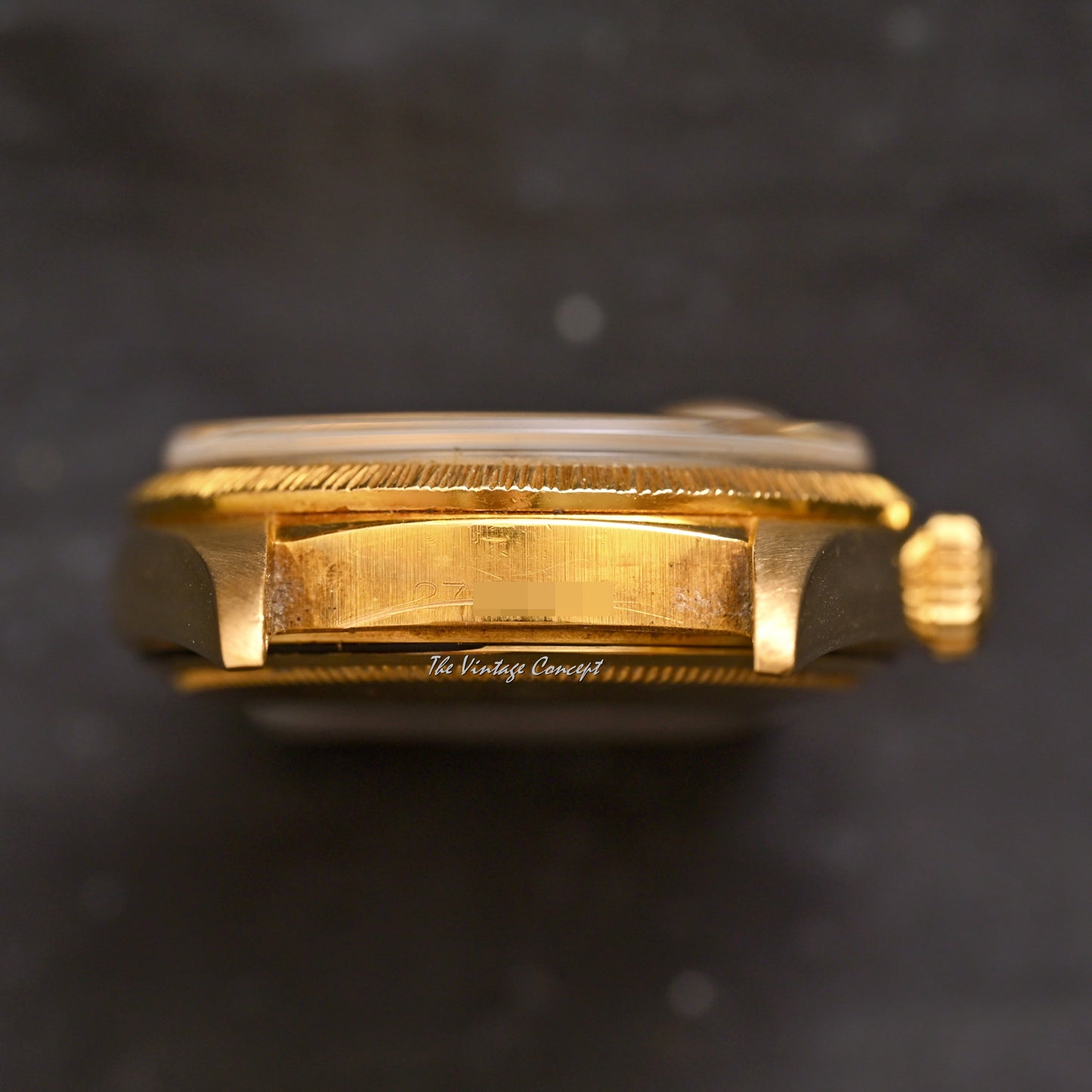 Rolex 18K Yellow Gold Day-Date Gold Dial with Bark Bezel Ref. 1807 (Head Only) (SOLD)