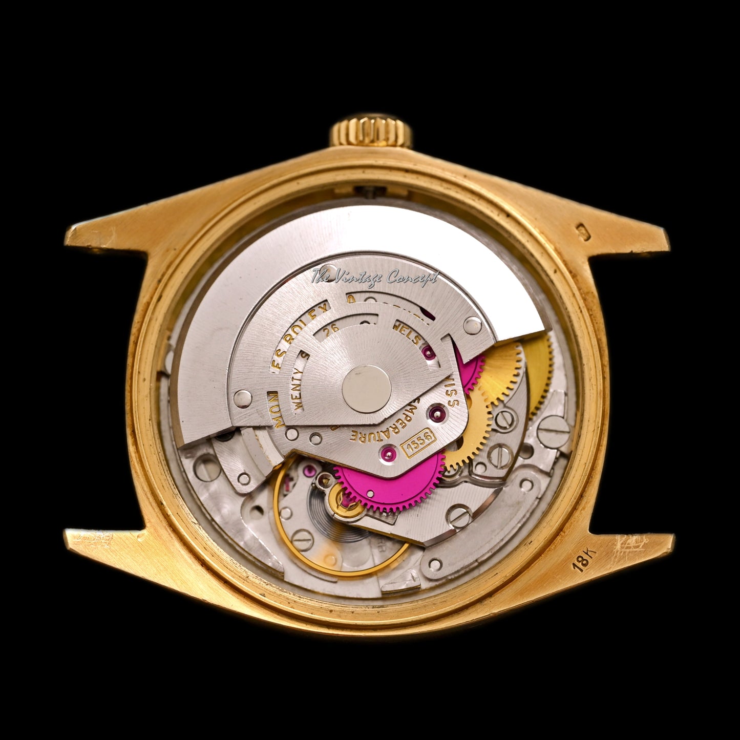 Rolex 18K Yellow Gold Day-Date Gold Dial with Bark Bezel Ref. 1807 (Head Only) (SOLD)