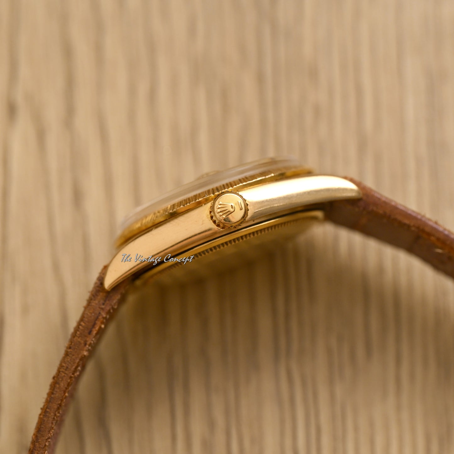 Rolex 18K Yellow Gold Day-Date Gold Dial with Bark Bezel Ref. 1807 (Head Only) (SOLD)
