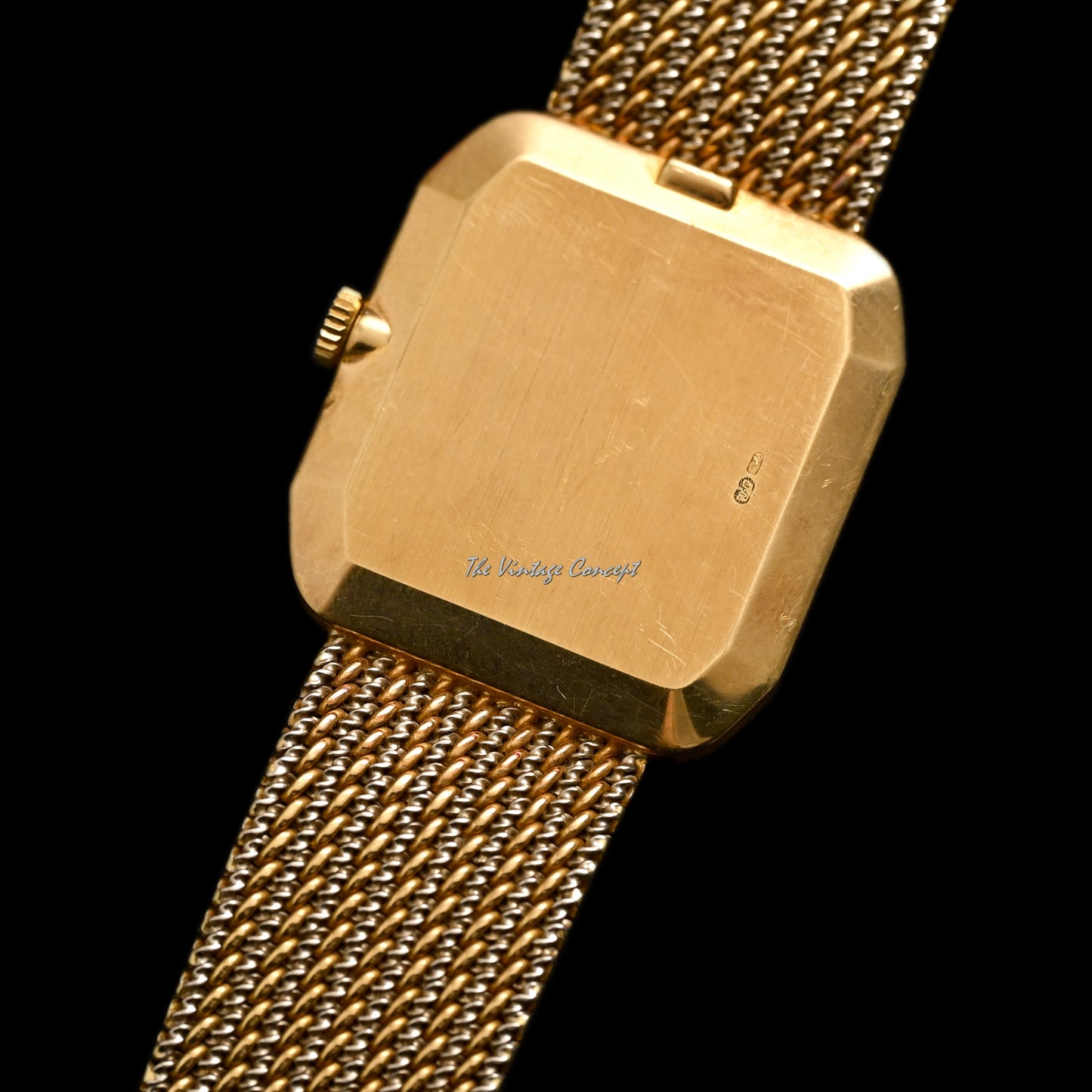 Rolex 18K Yellow Gold & White Gold Cellini Houndstooth Pattern Dial Manual Wind Ref. 4349