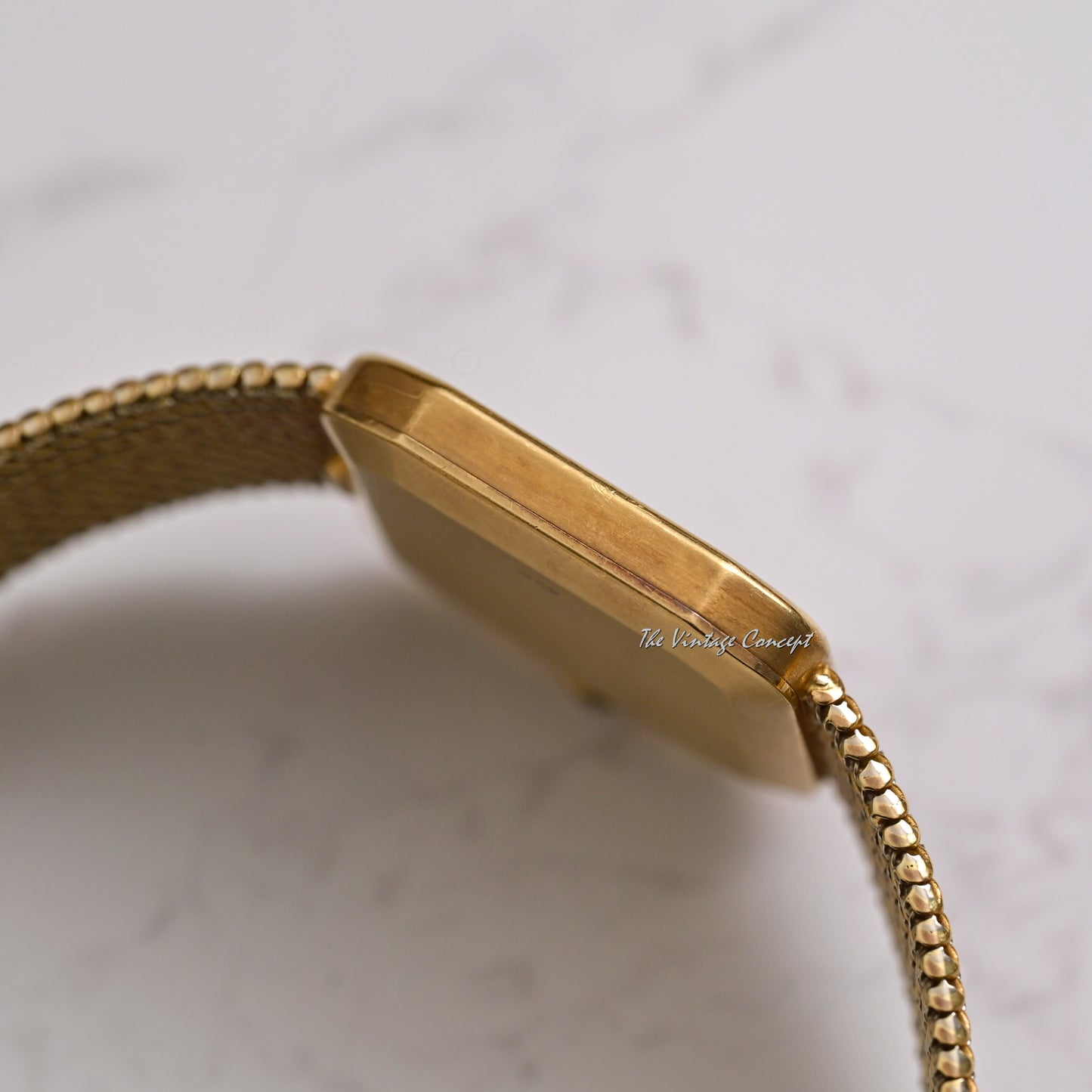 Rolex 18K Yellow Gold & White Gold Cellini Houndstooth Pattern Dial Manual Wind Ref. 4349