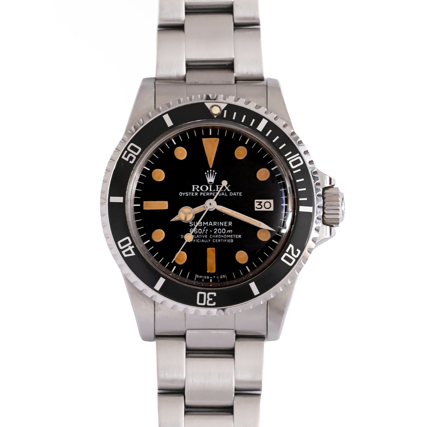 Rolex Submariner Date Ref. 1680 with heavy patina w/ Original Box and Paper