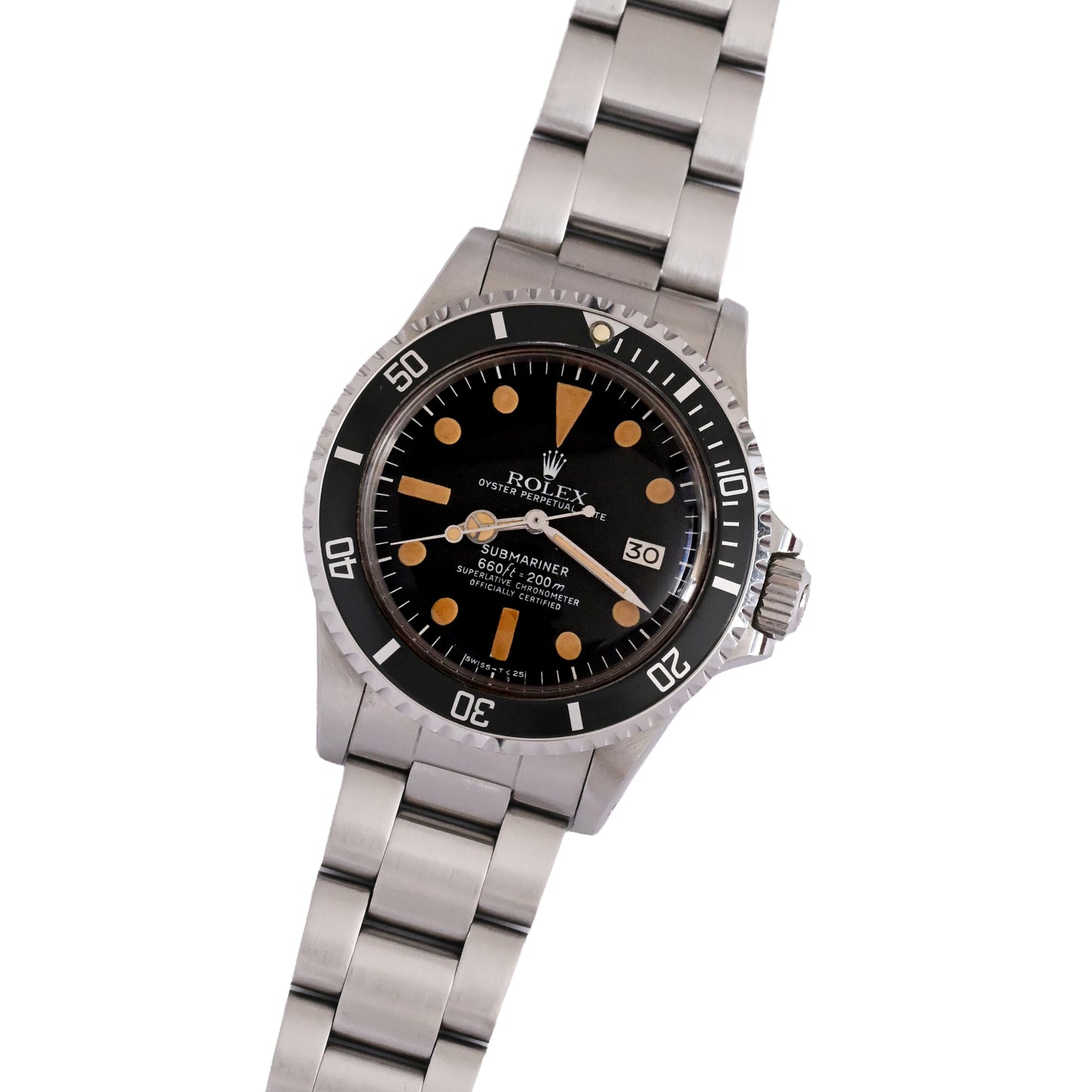 Rolex Submariner Date Ref. 1680 with heavy patina w/ Original Box and Paper
