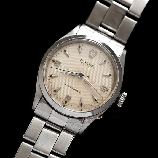 Rolex Steel Oyster Chevron Dial Manual Wind 6480