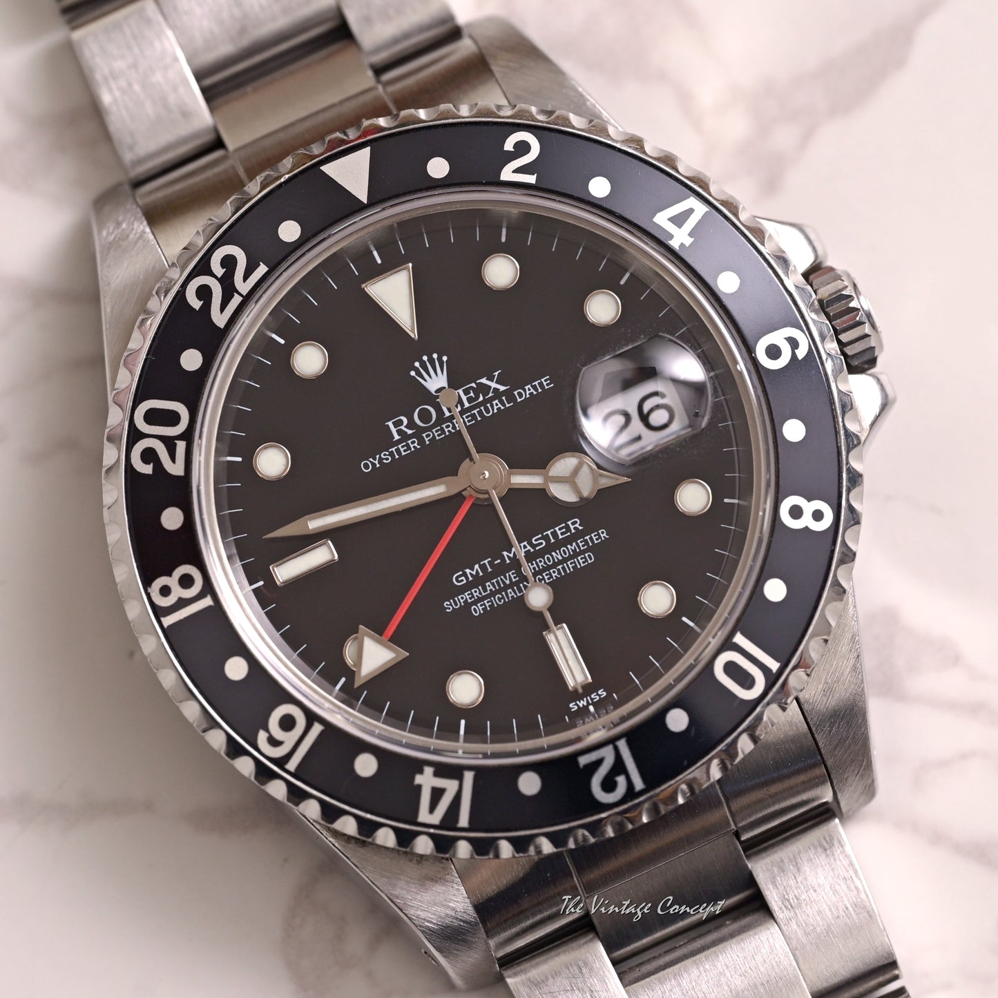 Rolex Steel GMT-Master Black Bezel w/ paper Ref. 16700
