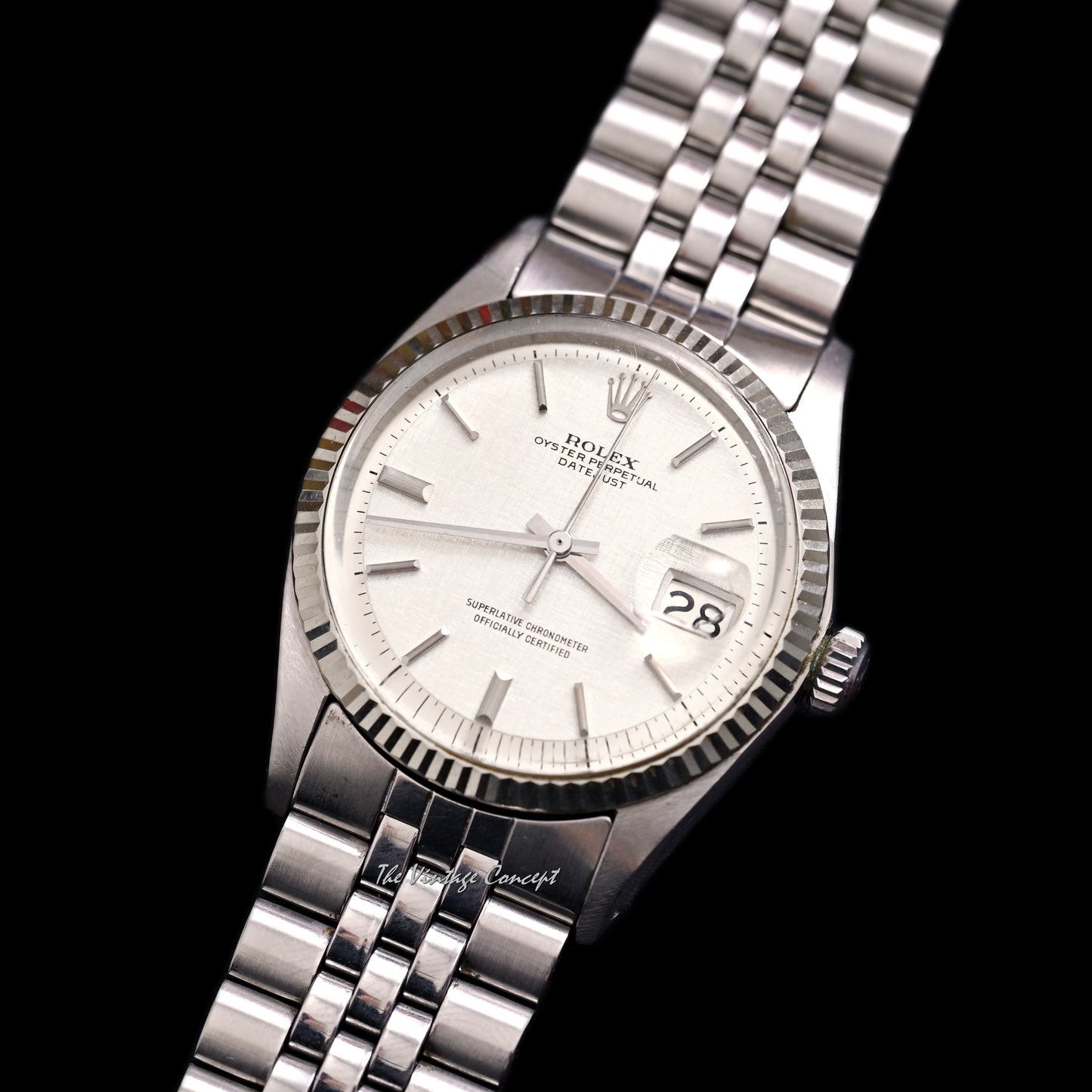 Rolex Steel Datejust Silver Textured Dial w/Jubilee Bracelet Ref. 1601