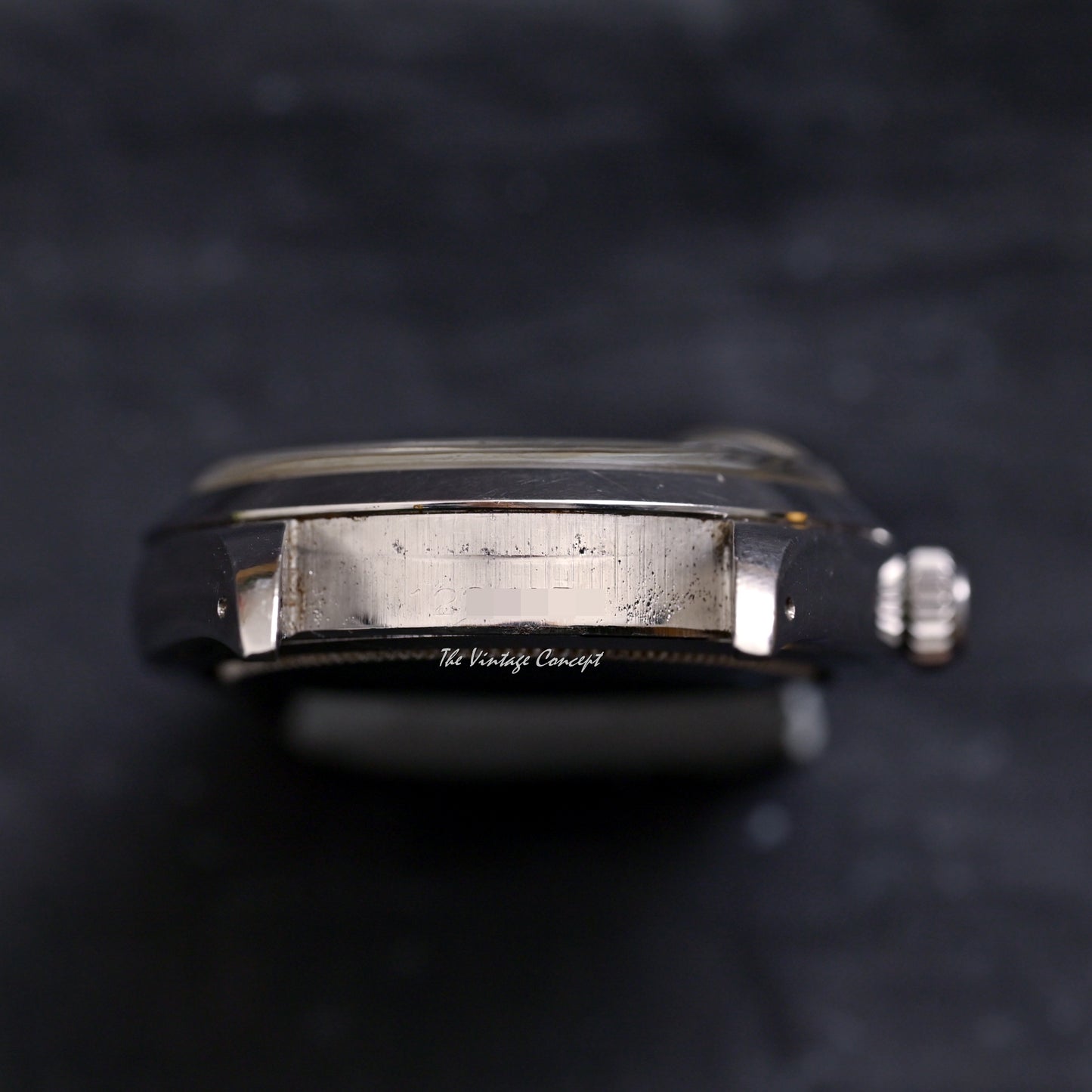 Rolex Steel Oyster Date Gilt Dial w/ Leather Strap Ref. 6694