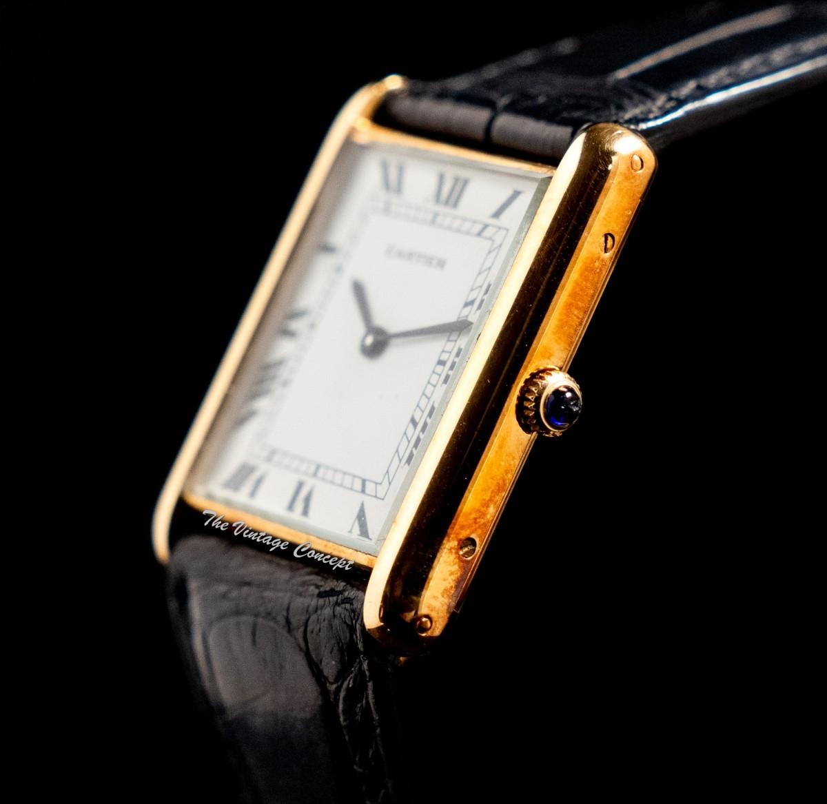 Vintage Cartier 18K Yellow Gold Jumbo Tank Paris Dial from 1970's (SOLD)